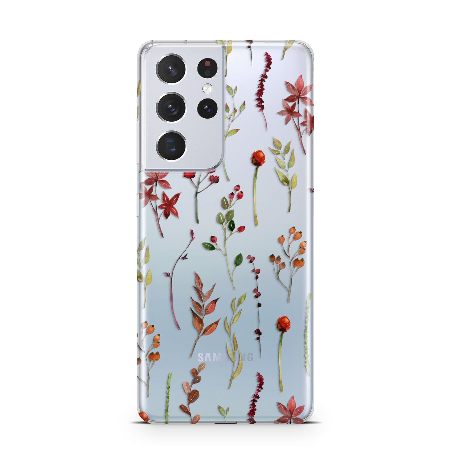 Watercolour Flowers and Foliage Samsung S21 Ultra Case