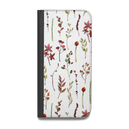 Watercolour Flowers and Foliage Vegan Leather Flip Samsung Case