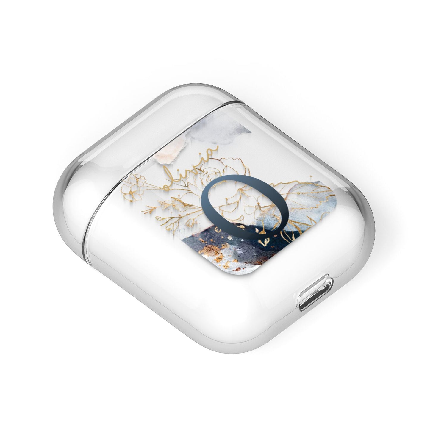 Watercolour Monogram AirPods Case Laid Flat