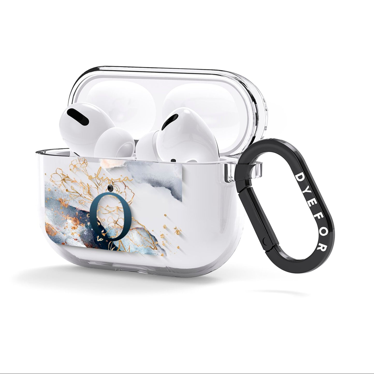 Watercolour Monogram AirPods Clear Case 3rd Gen Side Image