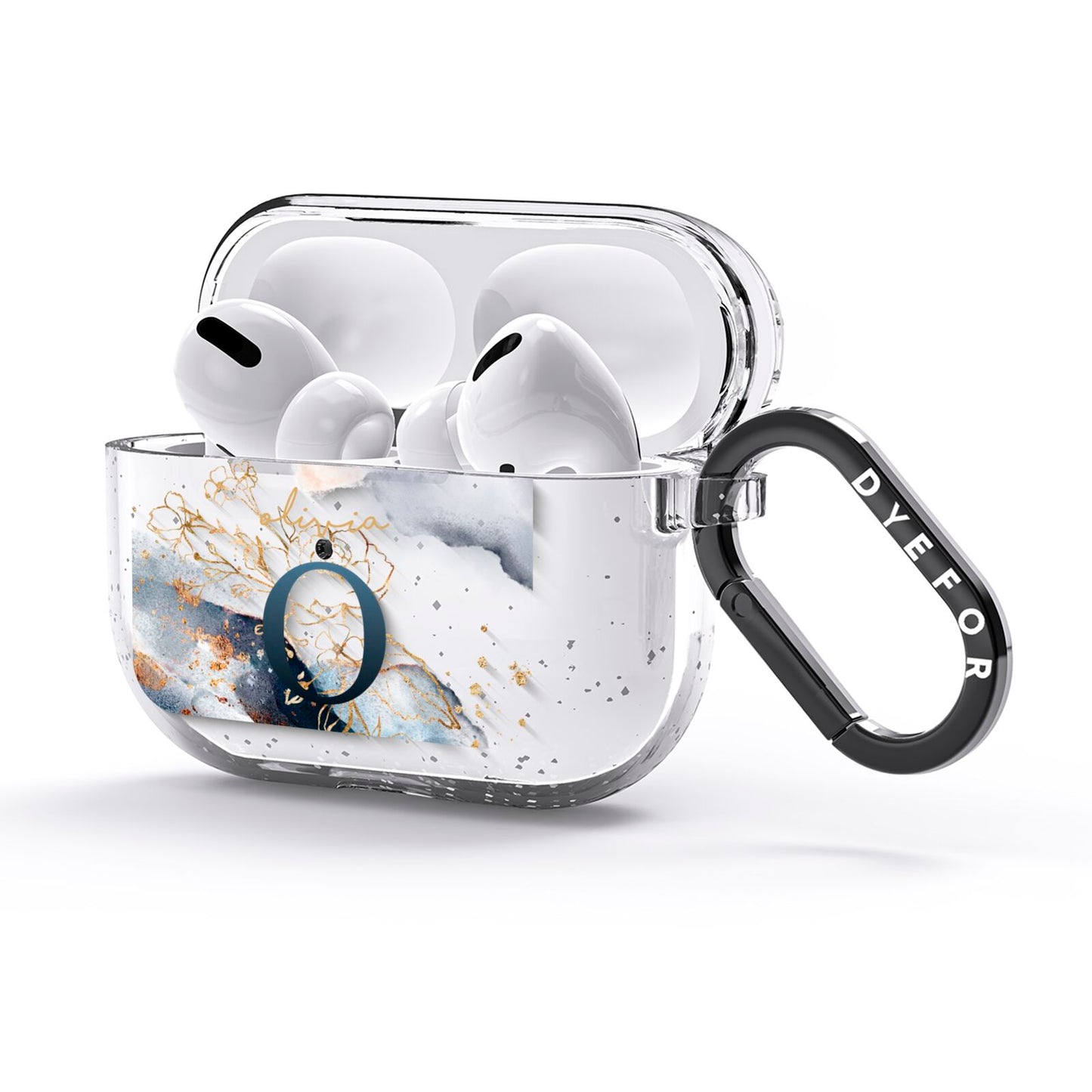 Watercolour Monogram AirPods Glitter Case 3rd Gen Side Image