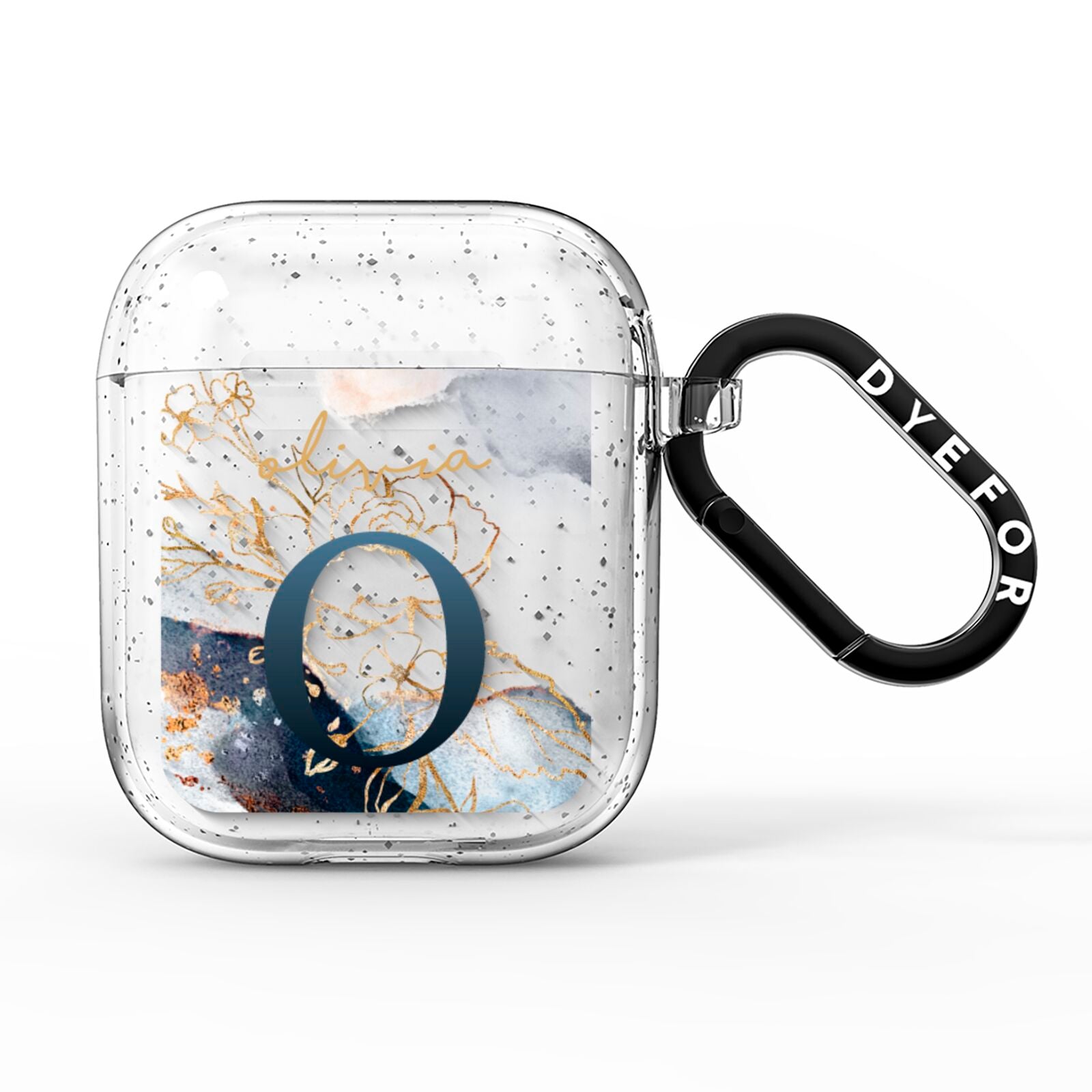 Watercolour Monogram AirPods Glitter Case