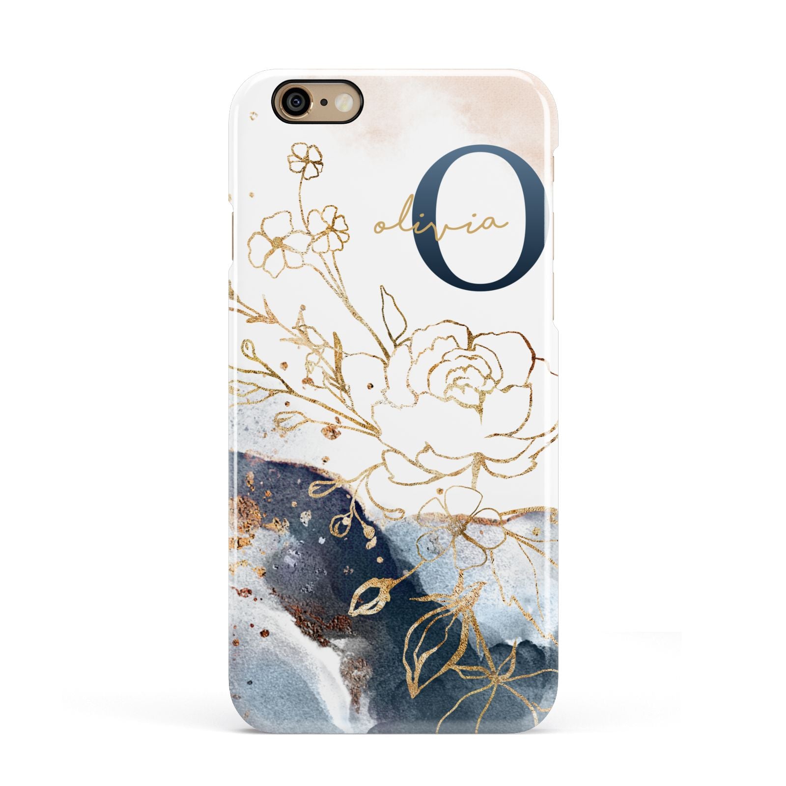 Watercolour Monogram Apple iPhone 6 3D Snap Case