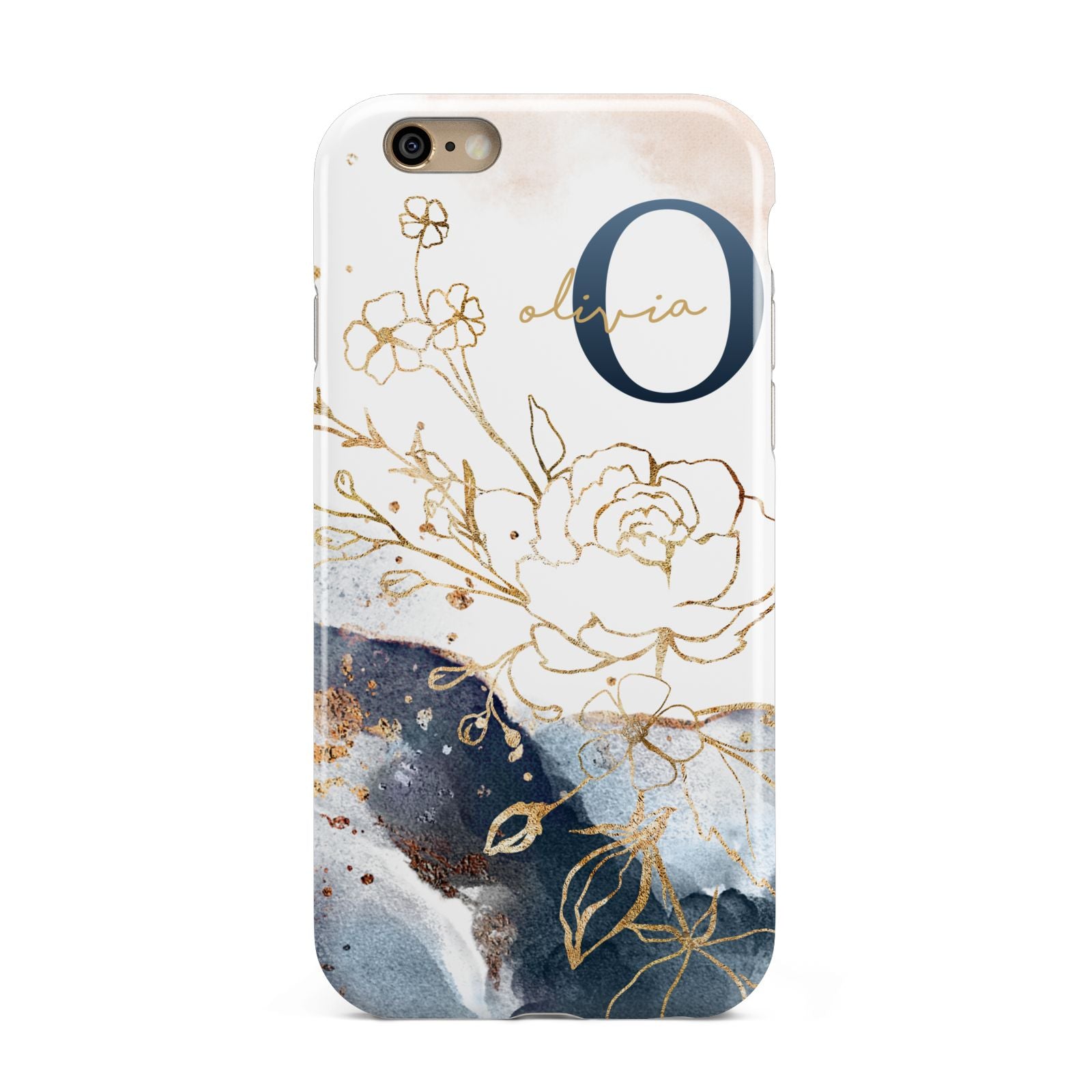 Watercolour Monogram Apple iPhone 6 3D Tough Case