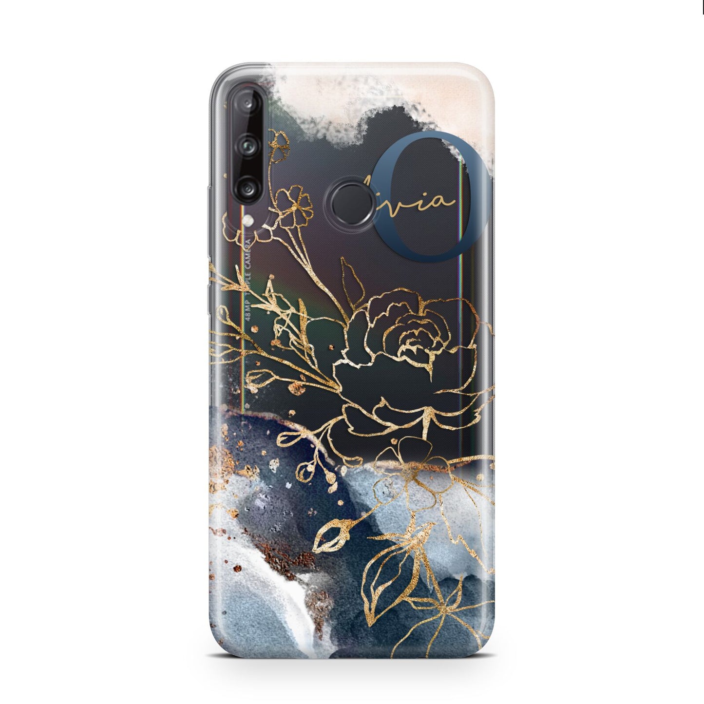 Watercolour Monogram Huawei P40 Lite E Phone Case