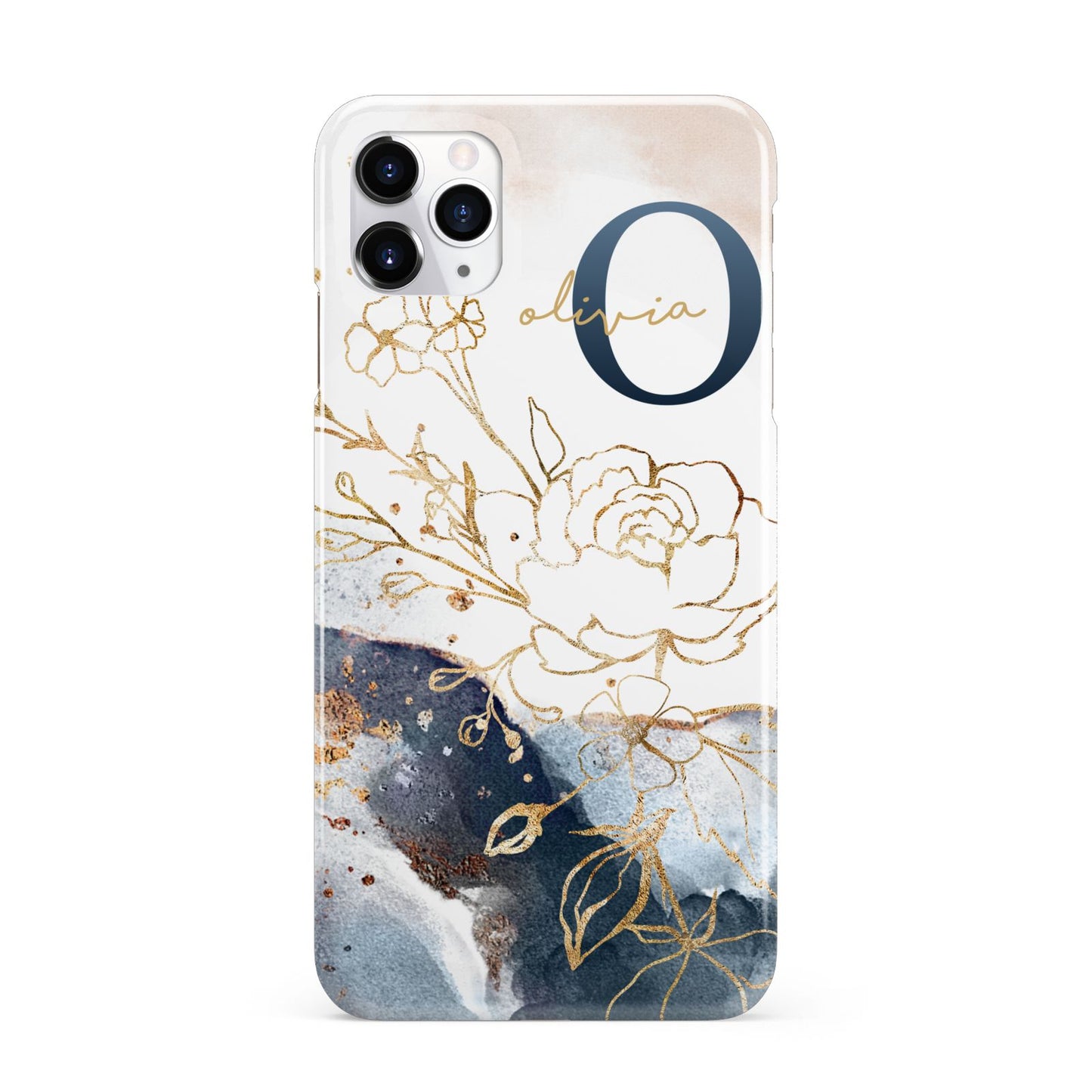 Watercolour Monogram iPhone 11 Pro Max 3D Snap Case