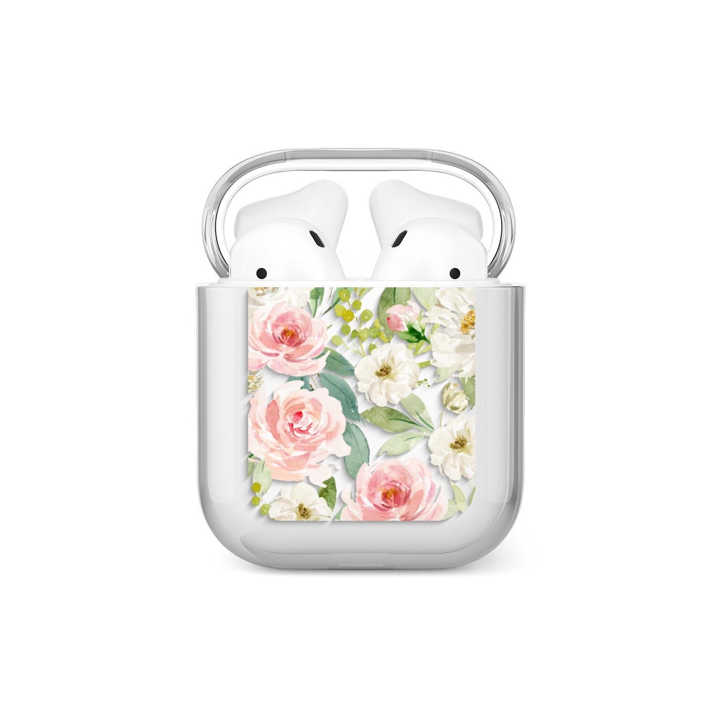 Watercolour Peonies Roses and Foliage AirPods Case