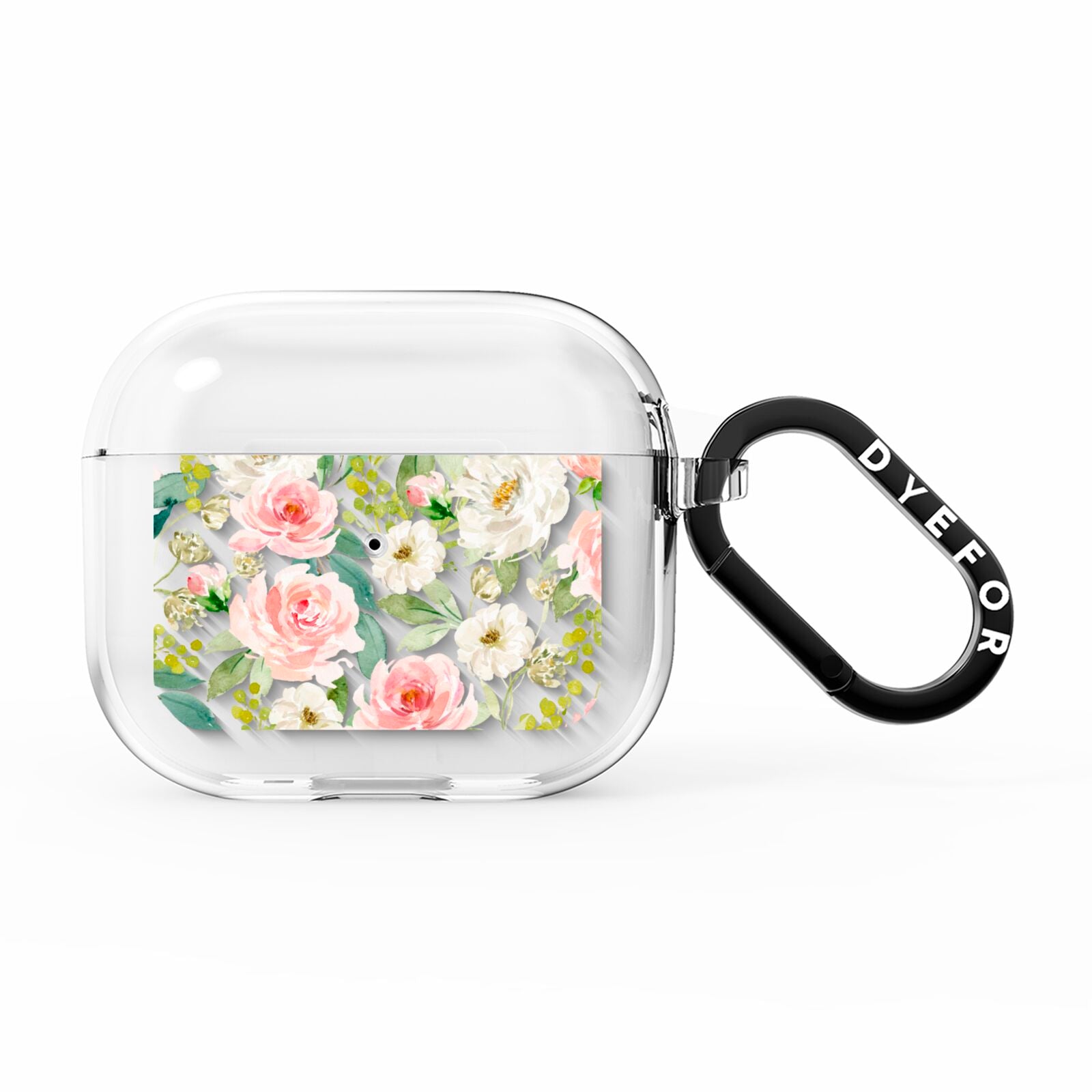 Watercolour Peonies Roses and Foliage AirPods Clear Case 3rd Gen