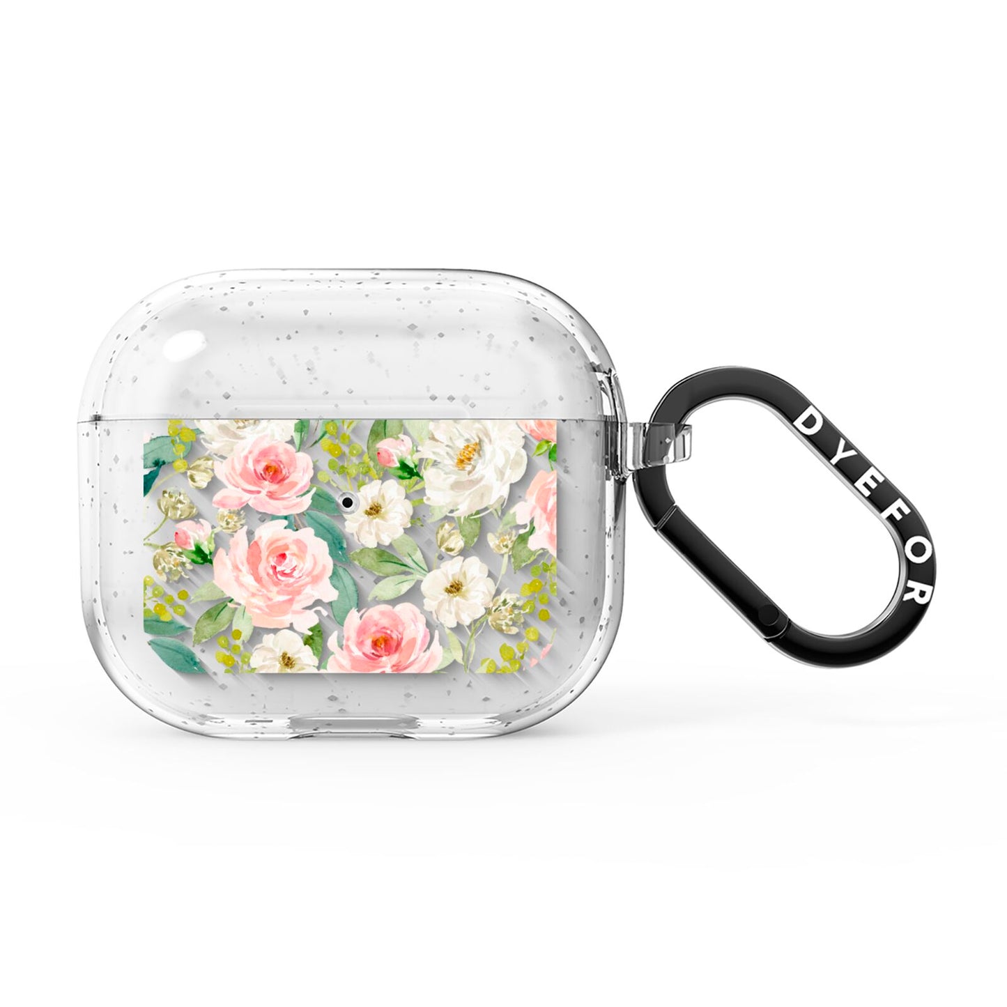 Watercolour Peonies Roses and Foliage AirPods Glitter Case 3rd Gen