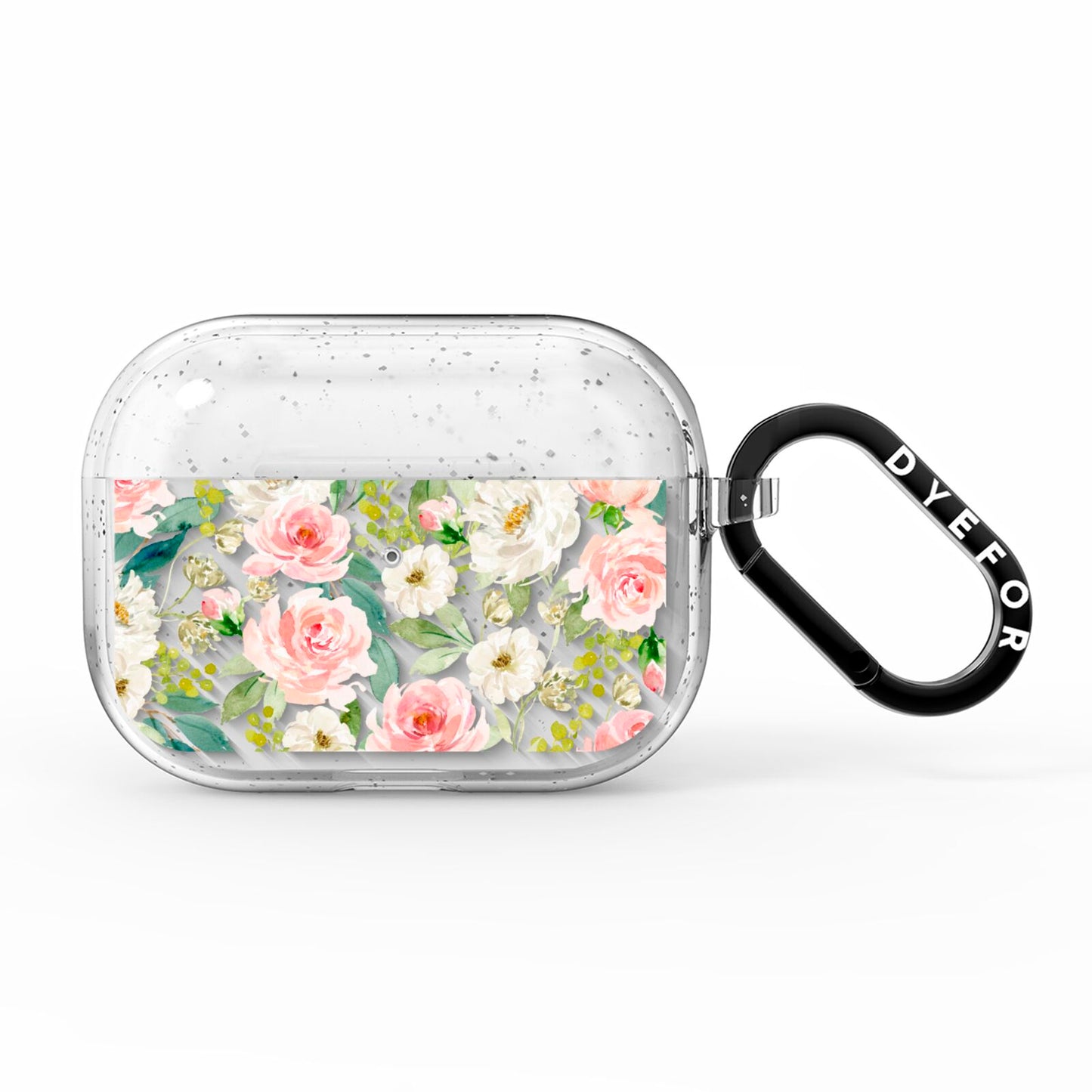 Watercolour Peonies Roses and Foliage AirPods Pro Glitter Case