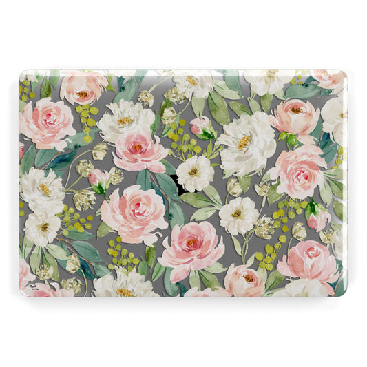 Watercolour Peonies Roses and Foliage Apple MacBook Case