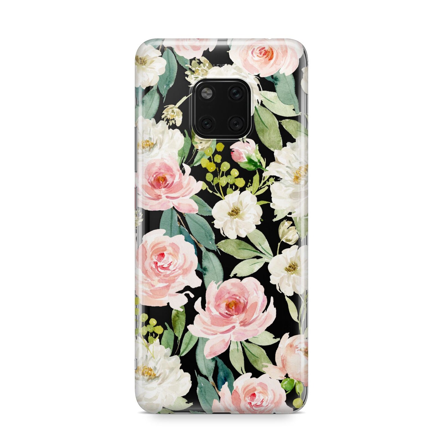 Watercolour Peonies Roses and Foliage Huawei Mate 20 Pro Phone Case