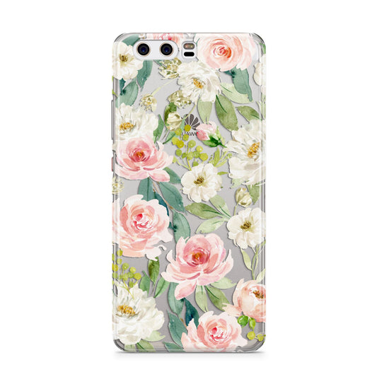 Watercolour Peonies Roses and Foliage Huawei P10 Phone Case