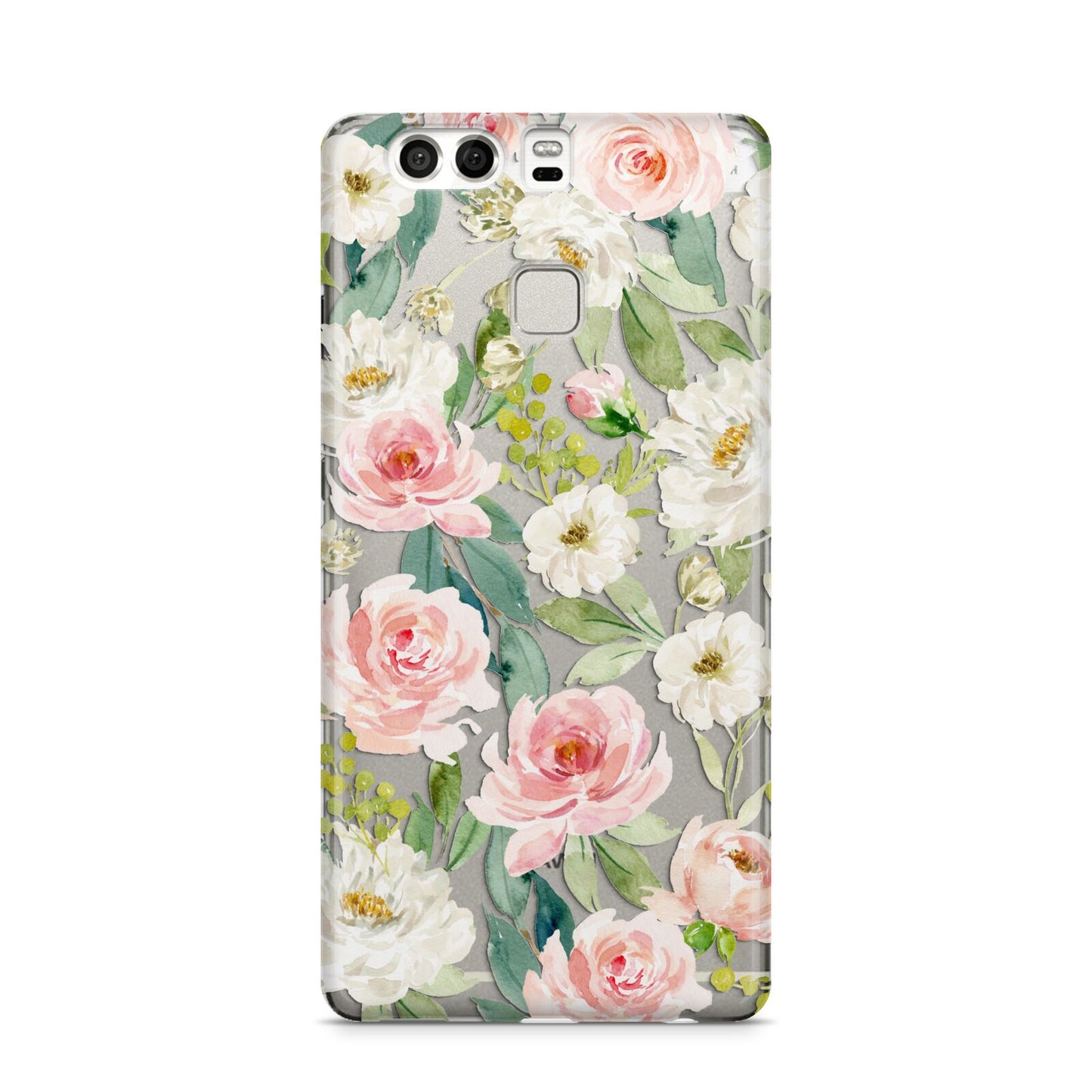 Watercolour Peonies Roses and Foliage Huawei P9 Case