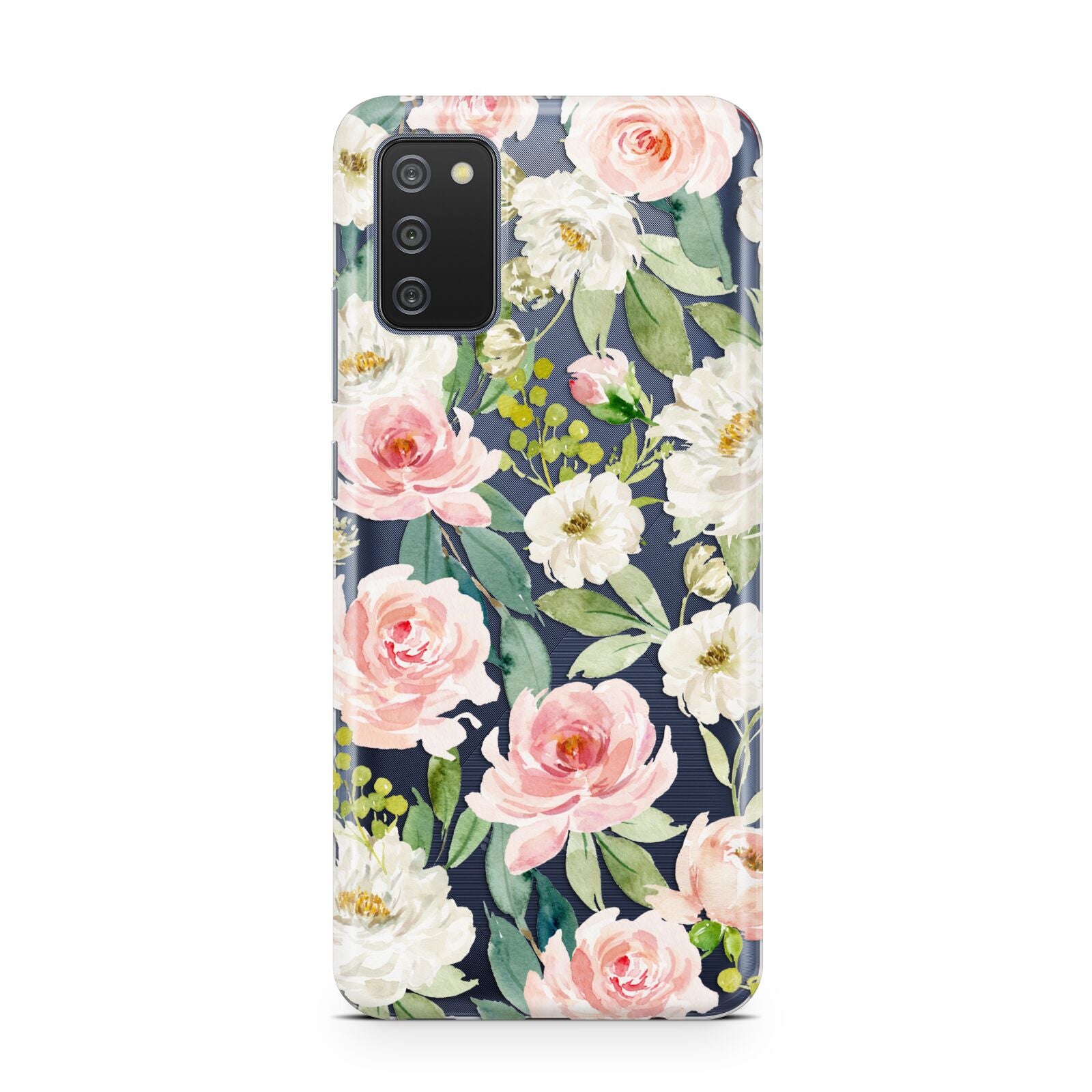 Watercolour Peonies Roses and Foliage Samsung A02s Case