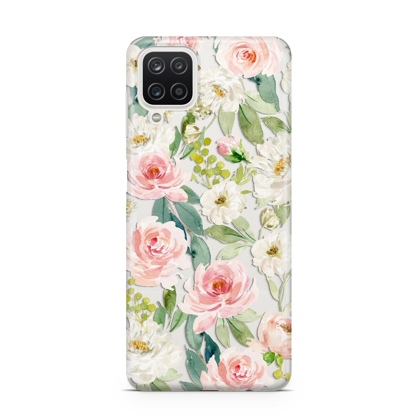 Watercolour Peonies Roses and Foliage Samsung A12 Case