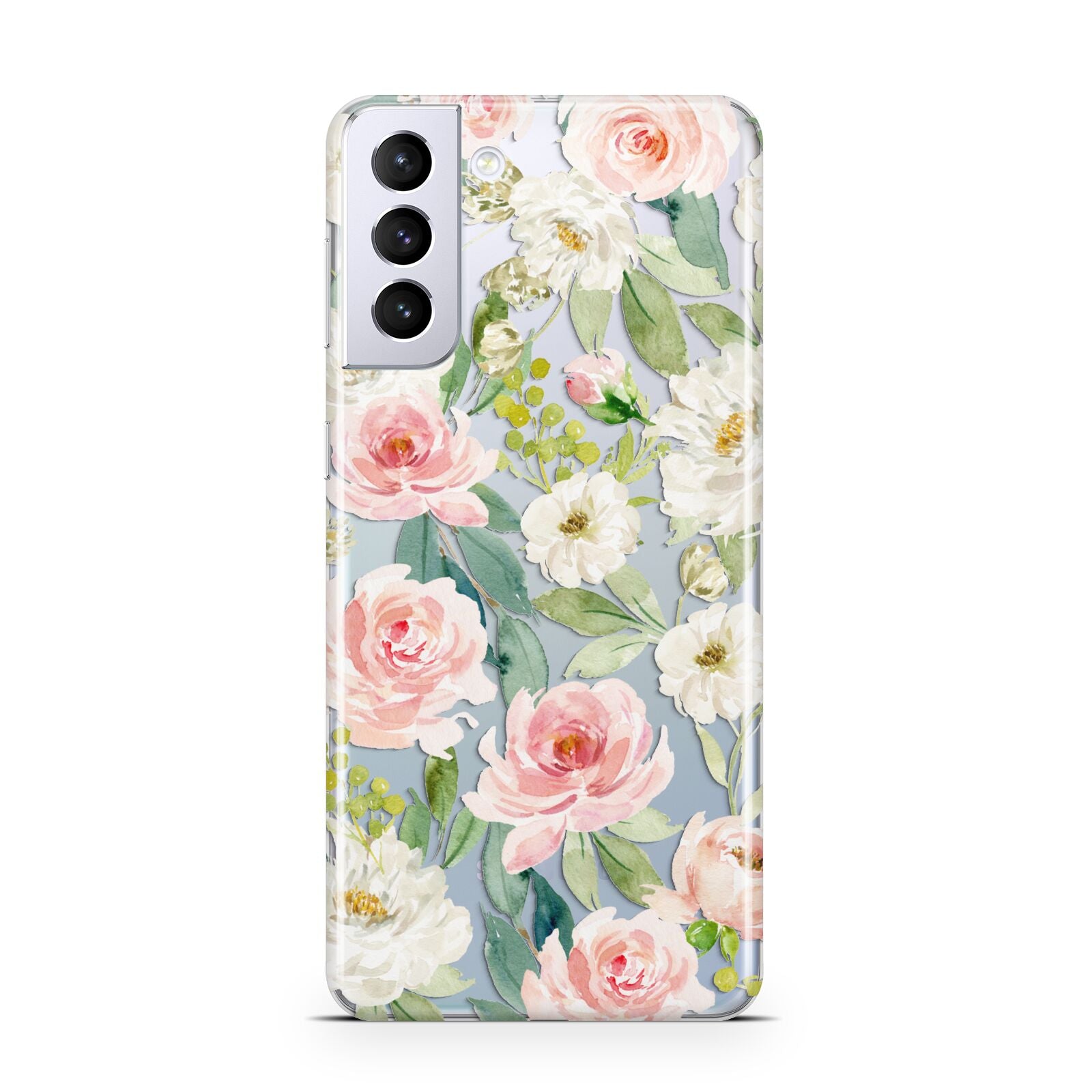 Watercolour Peonies Roses and Foliage Samsung S21 Plus Case