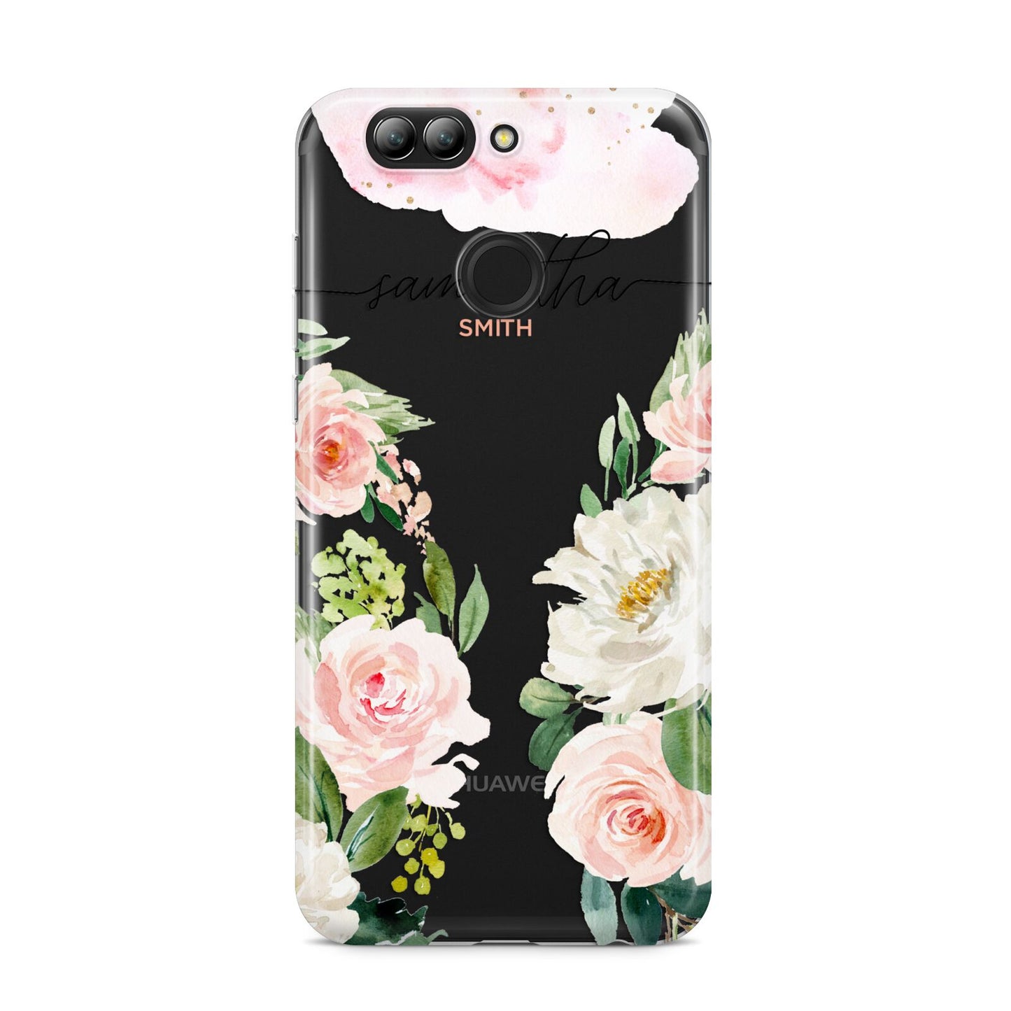 Watercolour Roses Personalised Name Huawei Nova 2s Phone Case