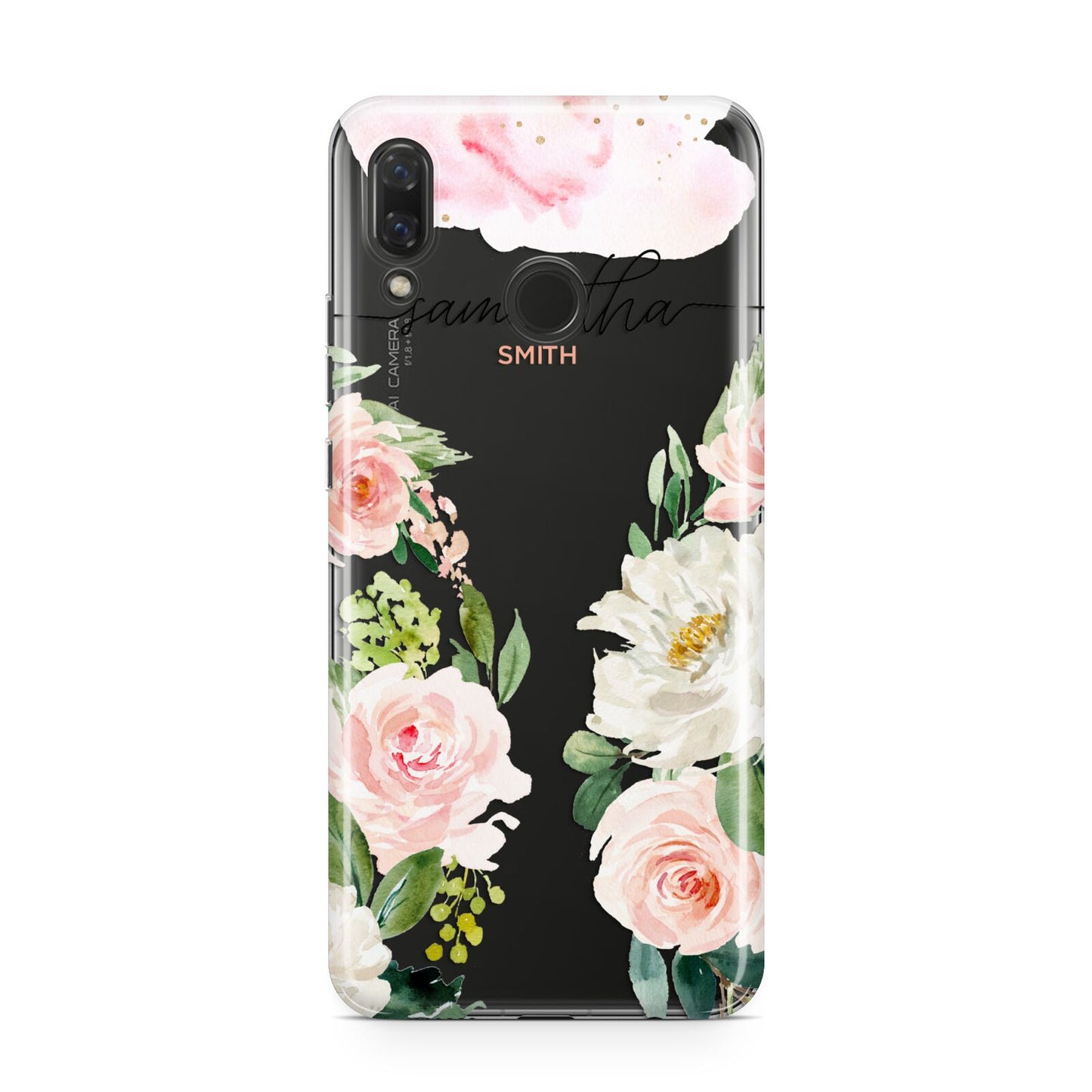 Watercolour Roses Personalised Name Huawei Nova 3 Phone Case