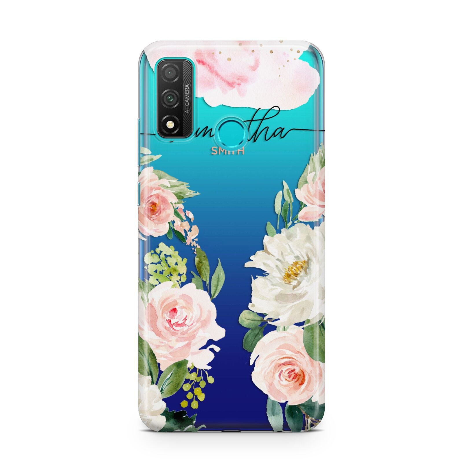 Watercolour Roses Personalised Name Huawei P Smart 2020