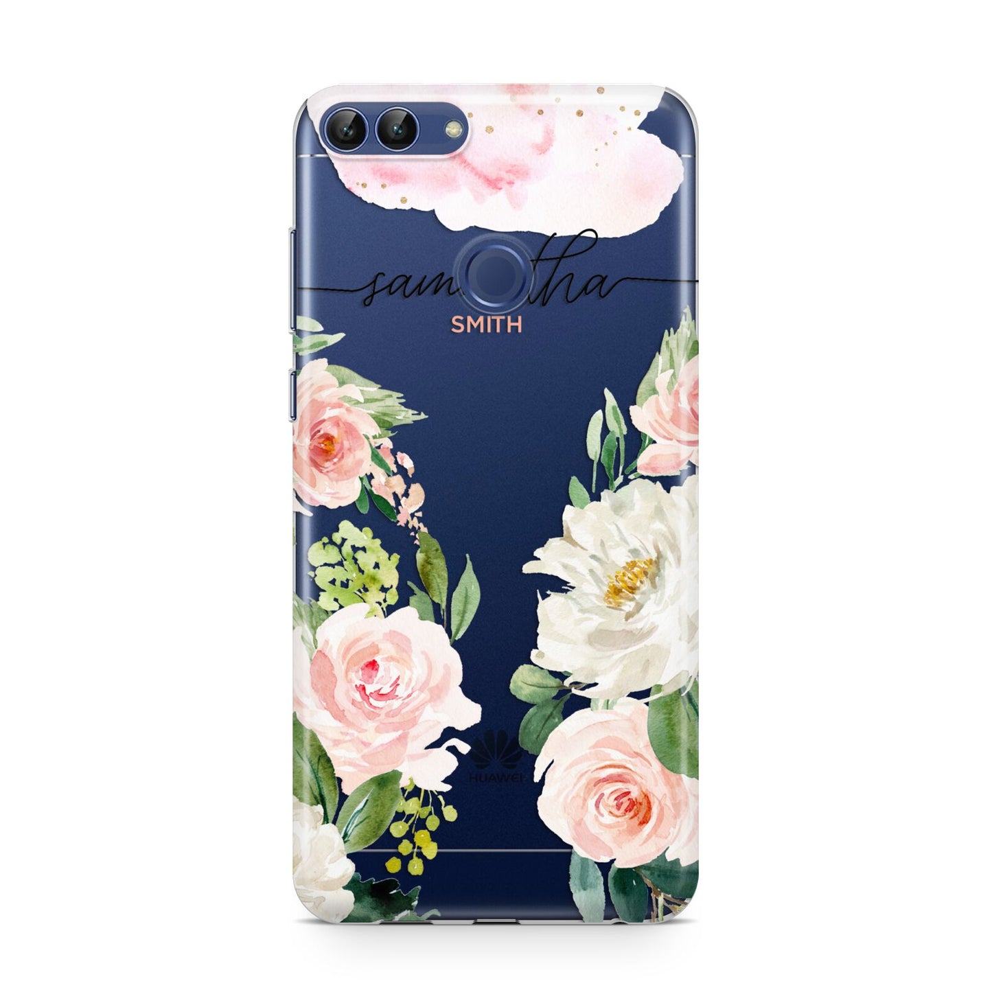 Watercolour Roses Personalised Name Huawei P Smart Case