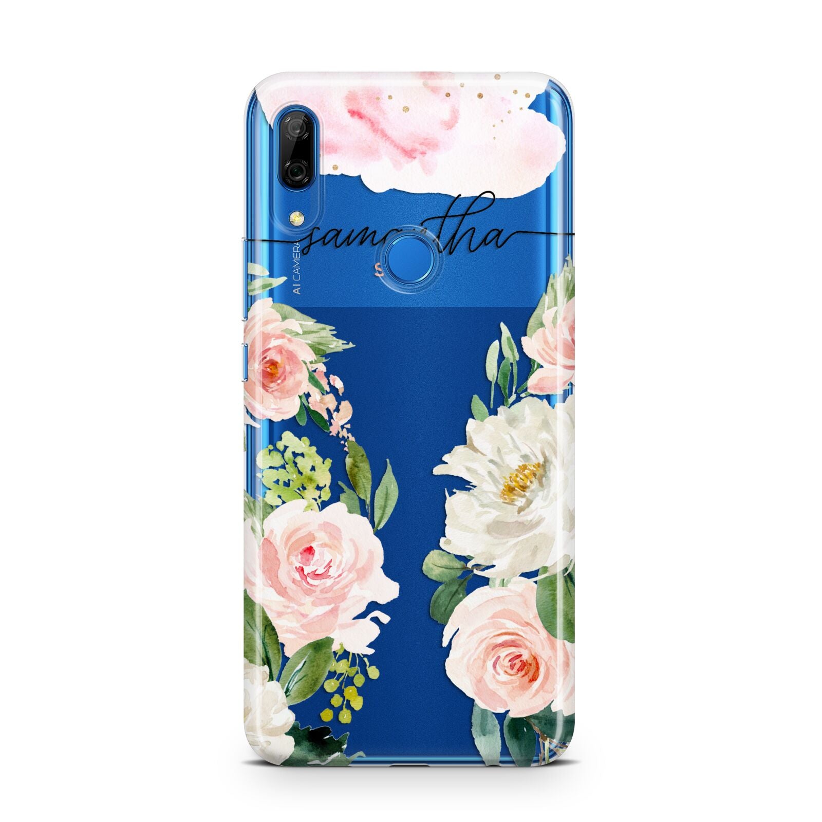 Watercolour Roses Personalised Name Huawei P Smart Z