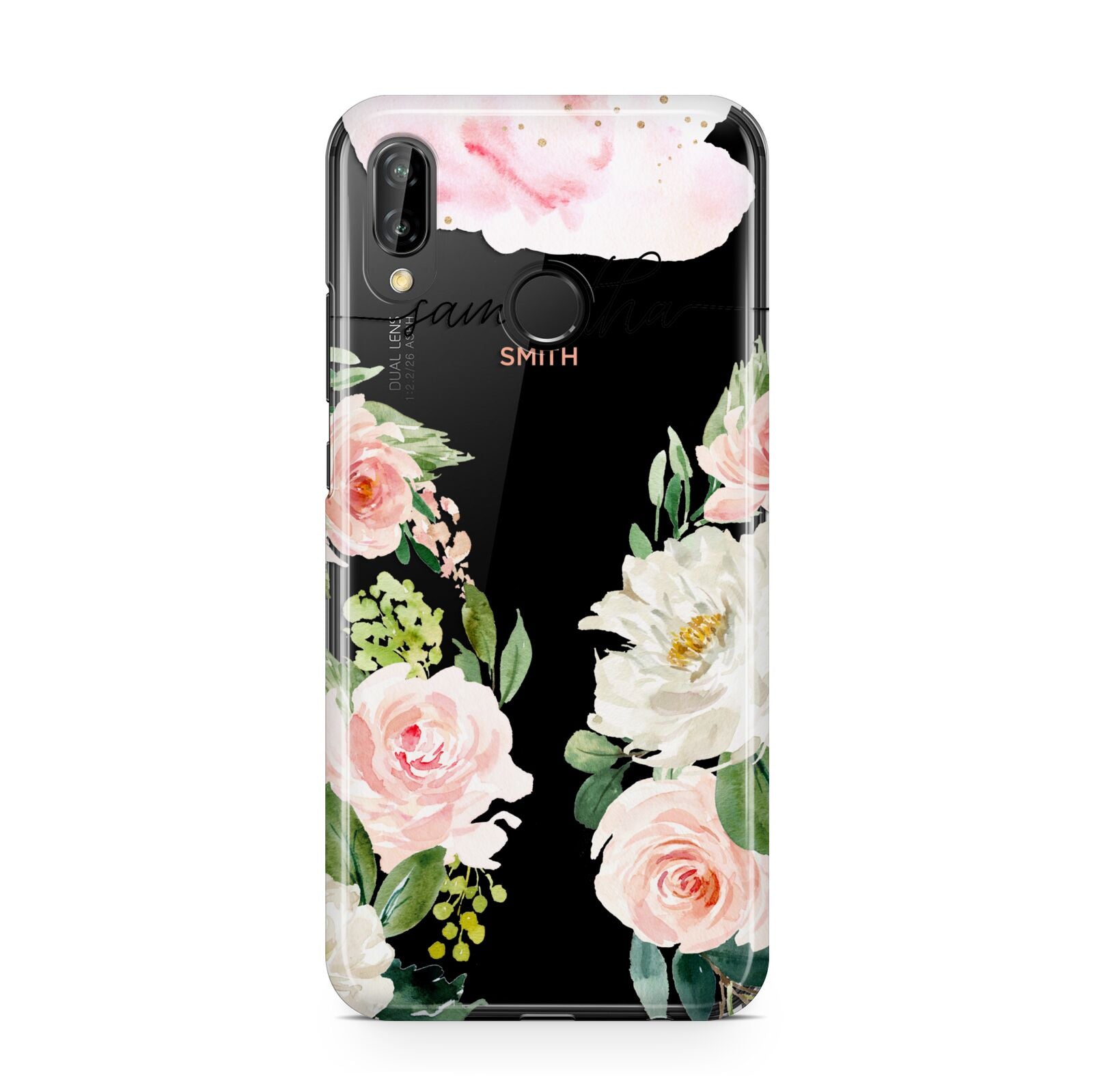 Watercolour Roses Personalised Name Huawei P20 Lite Phone Case