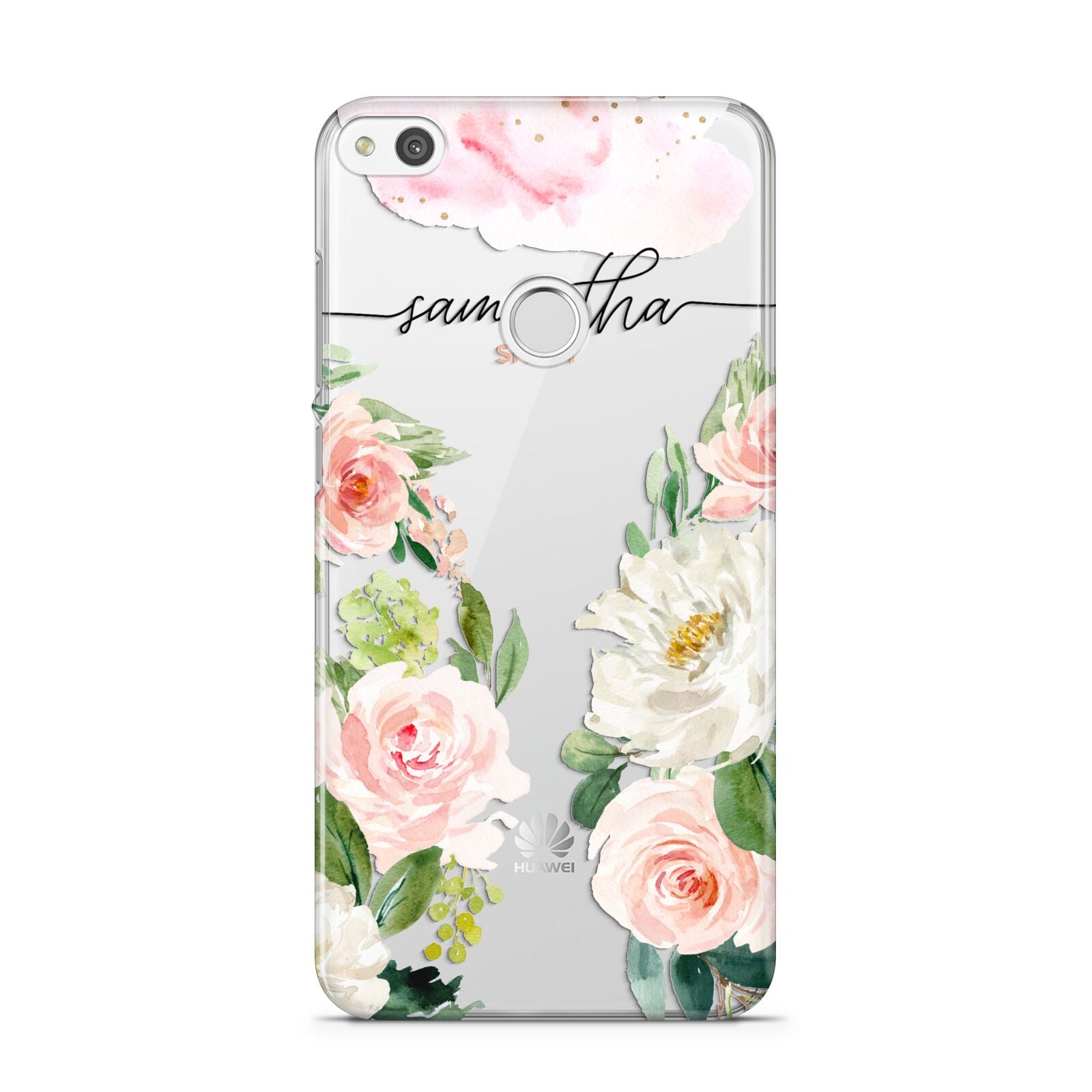 Watercolour Roses Personalised Name Huawei P8 Lite Case