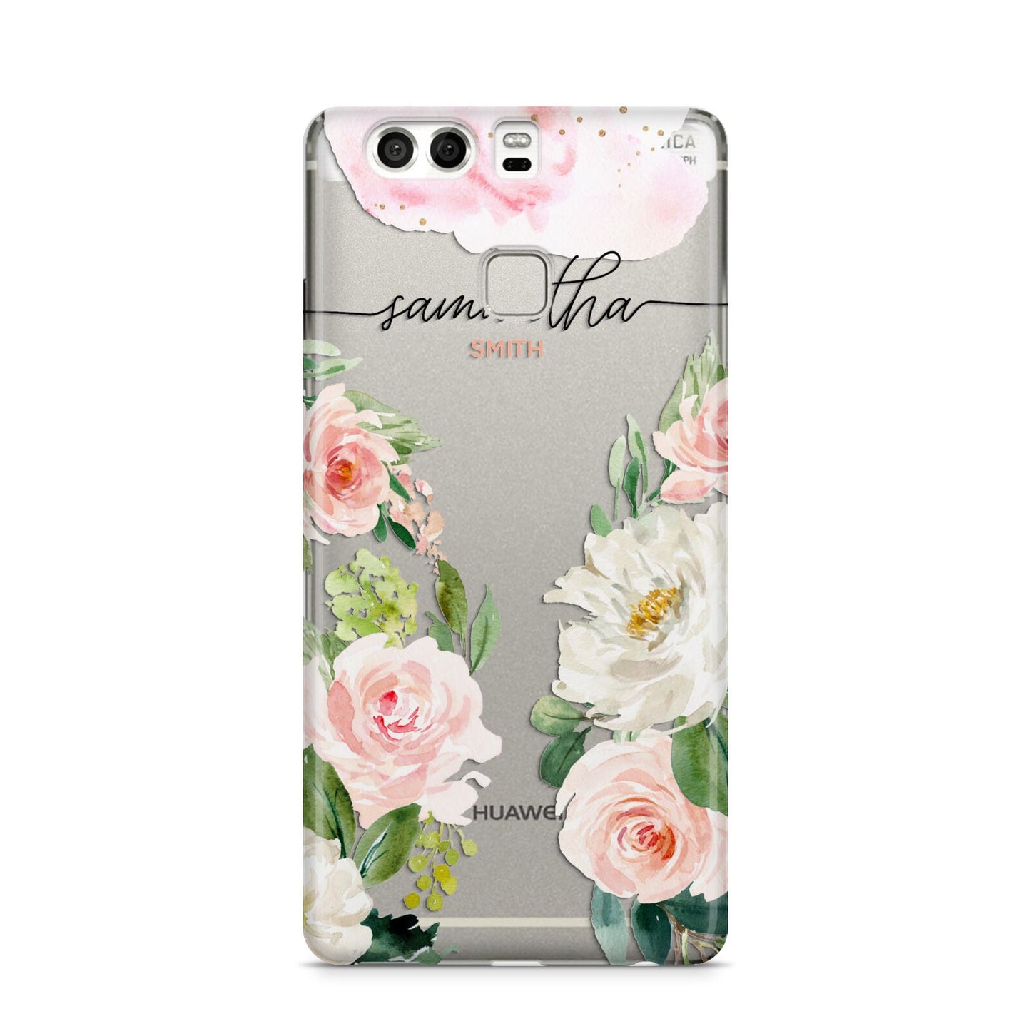 Watercolour Roses Personalised Name Huawei P9 Case