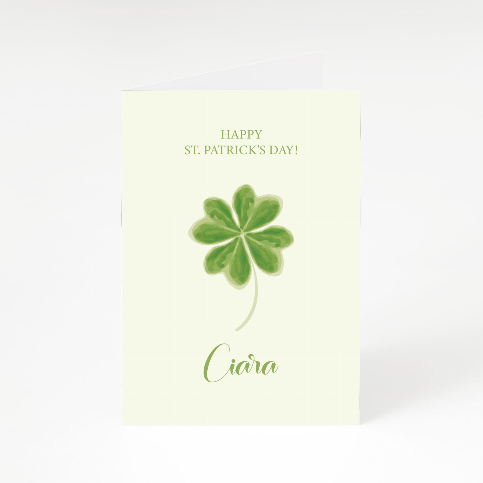 Watercolour Shamrock Custom A5 Greetings Card