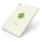 Watercolour Shamrock Custom Apple iPad Case on Gold iPad Side View