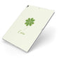 Watercolour Shamrock Custom Apple iPad Case on Silver iPad Side View