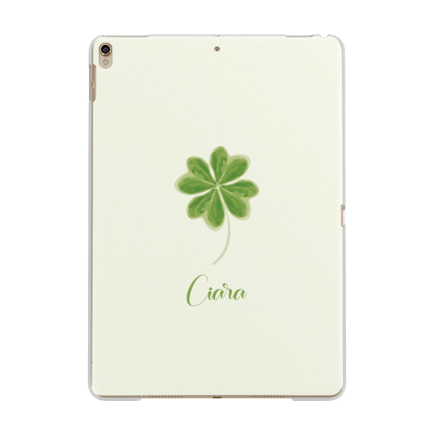 Watercolour Shamrock Custom Apple iPad Gold Case