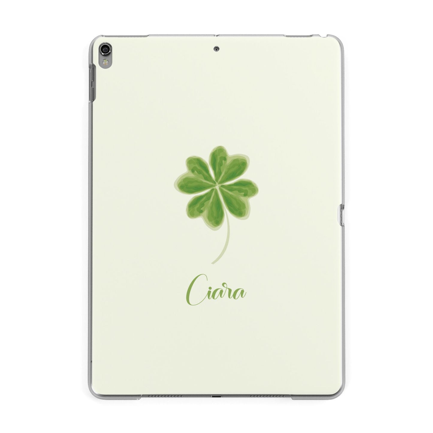 Watercolour Shamrock Custom Apple iPad Grey Case