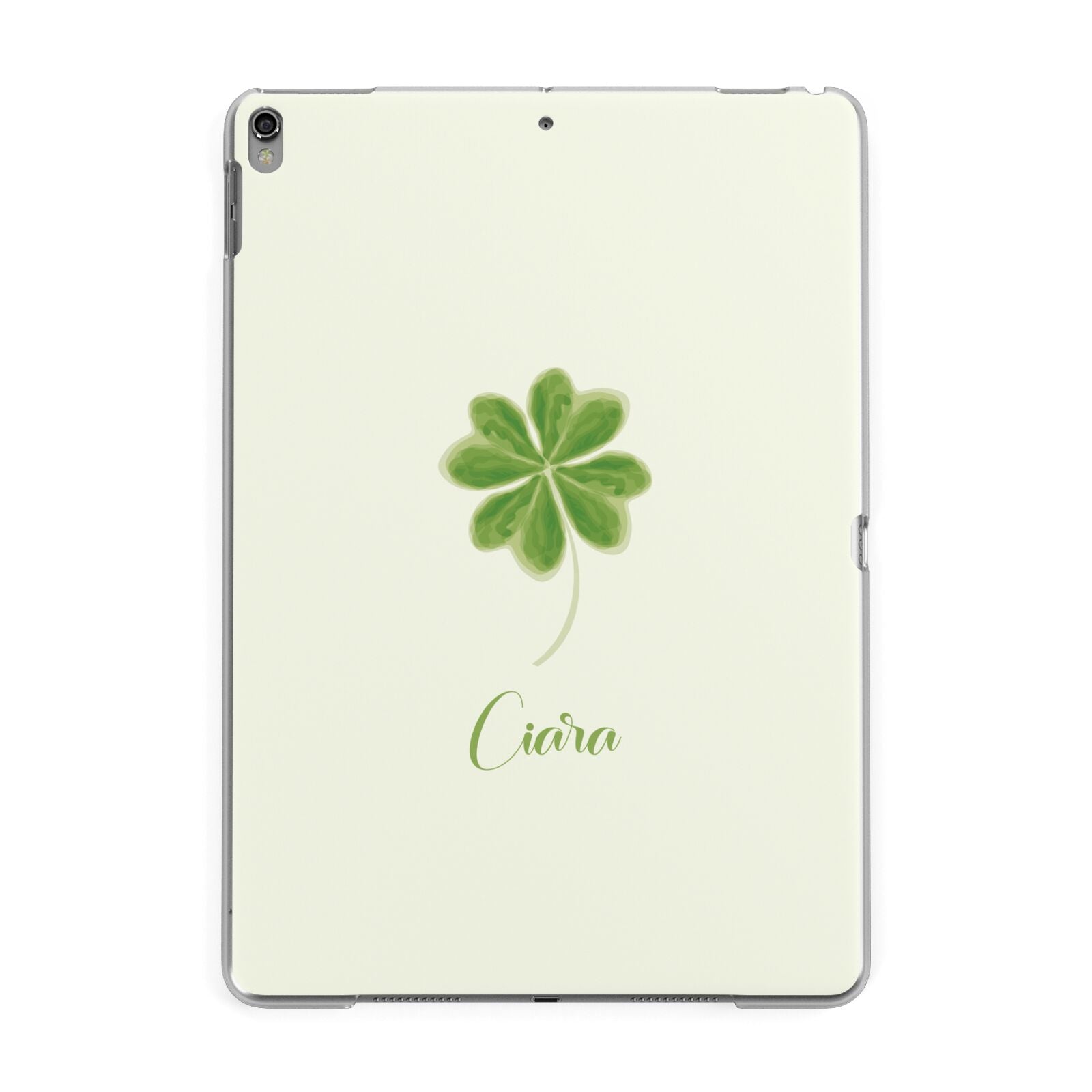 Watercolour Shamrock Custom Apple iPad Grey Case