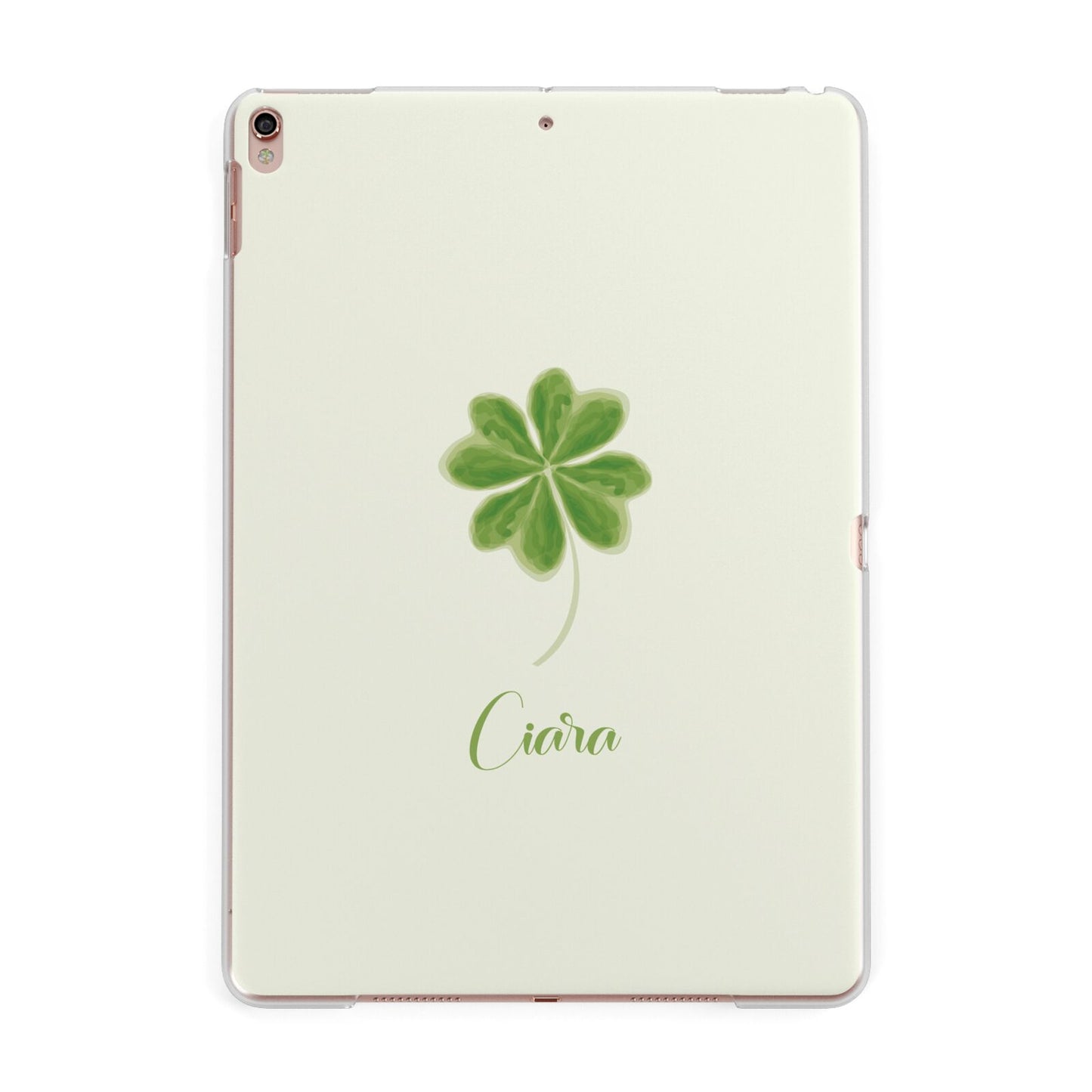 Watercolour Shamrock Custom Apple iPad Rose Gold Case