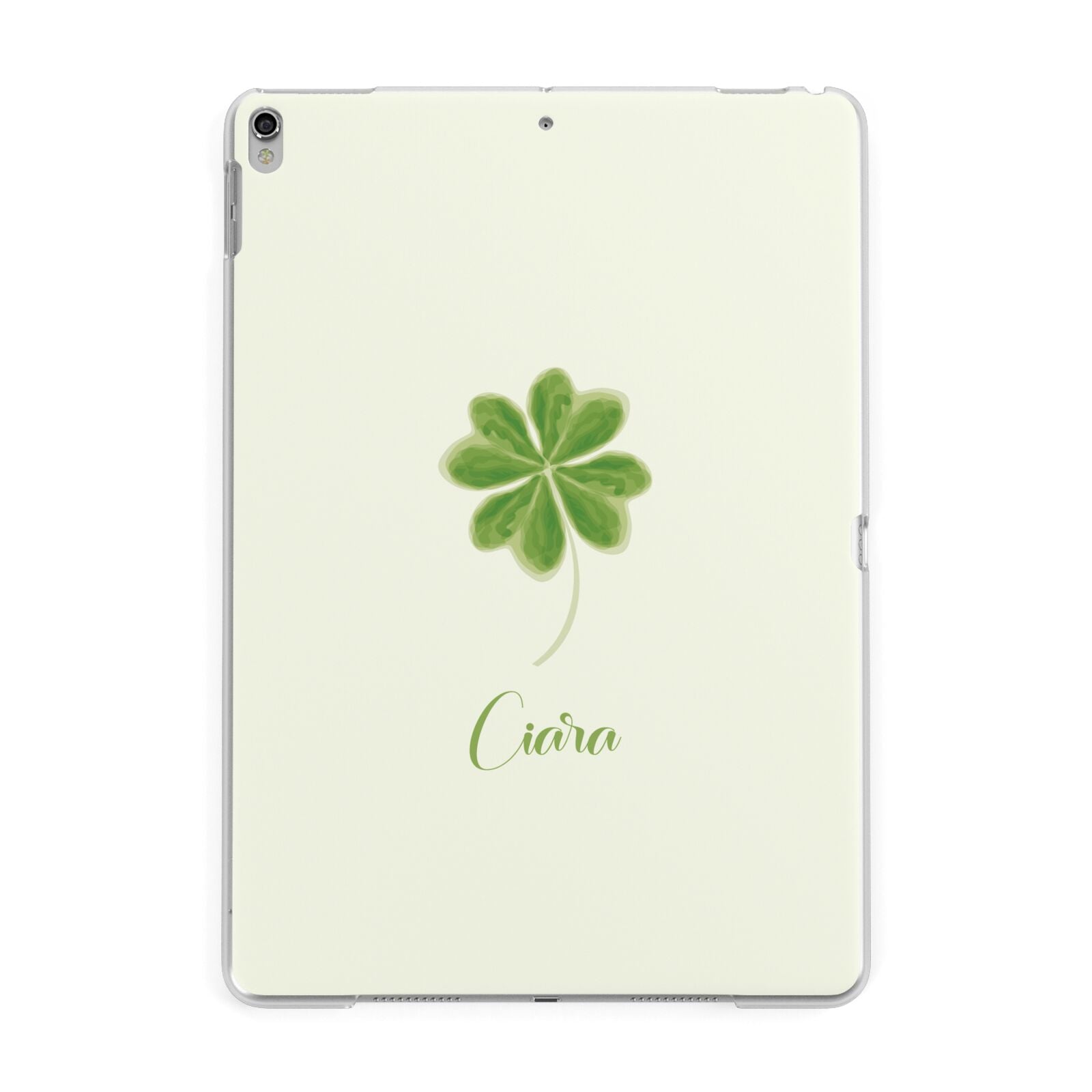 Watercolour Shamrock Custom Apple iPad Silver Case