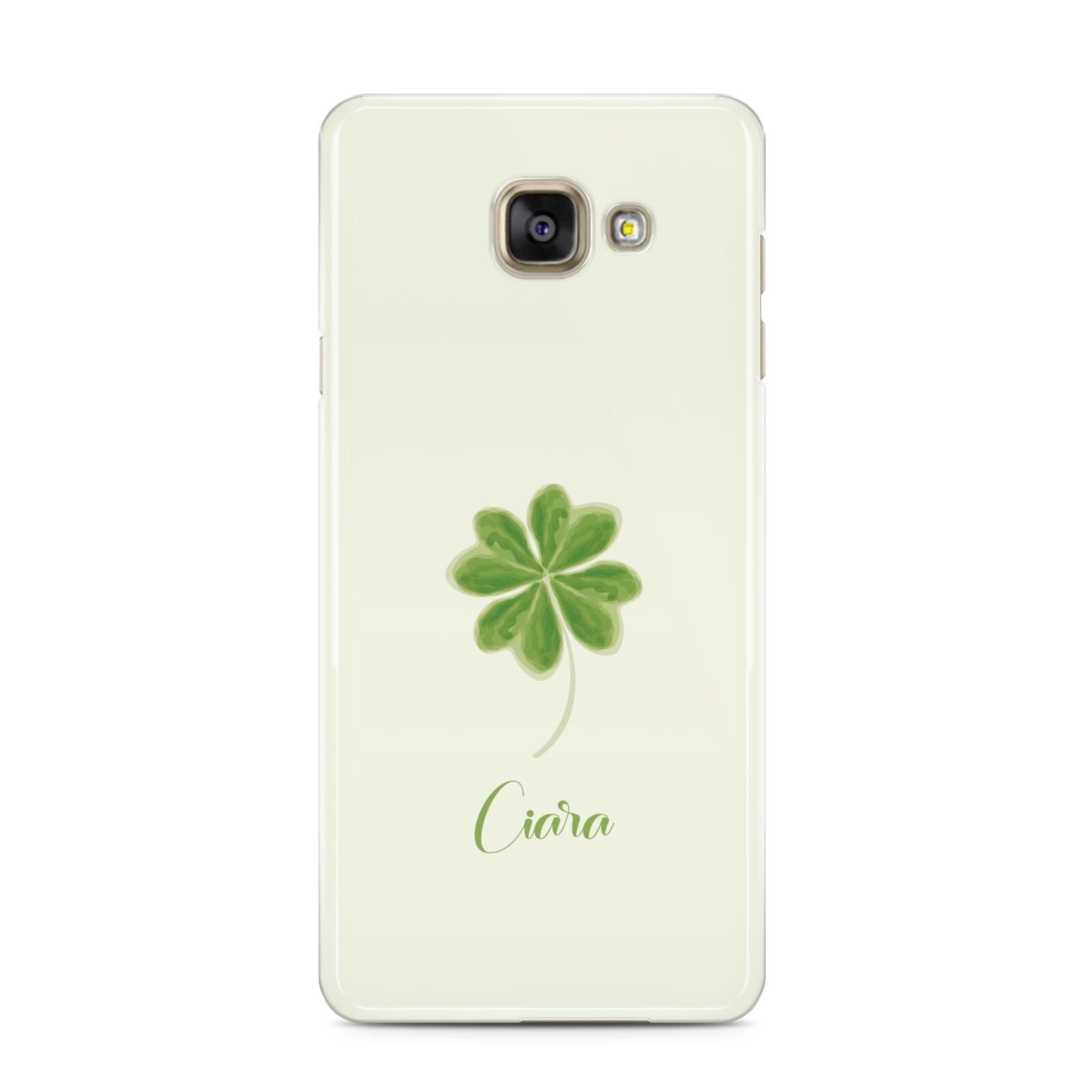 Watercolour Shamrock Custom Samsung Galaxy A3 2016 Case on gold phone