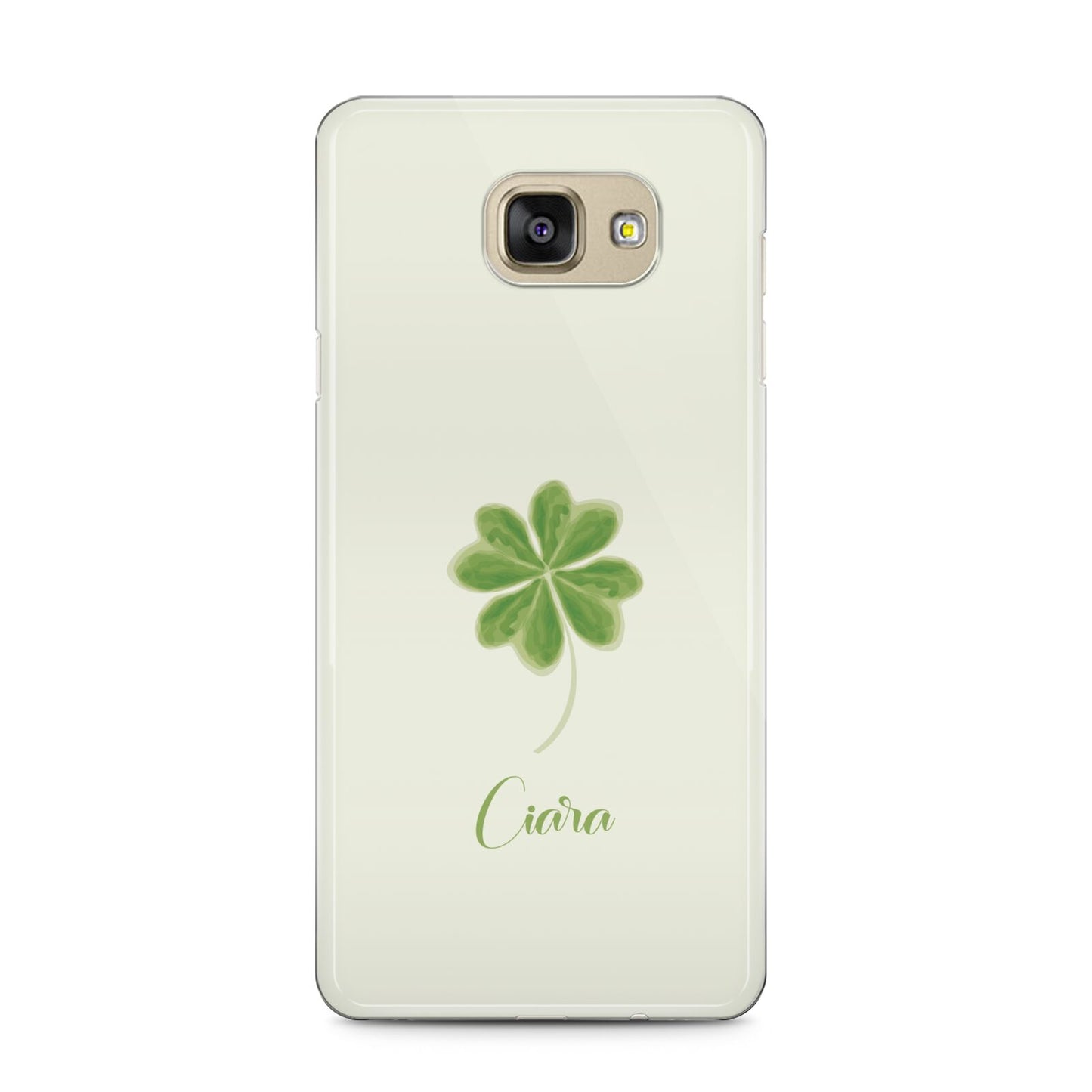 Watercolour Shamrock Custom Samsung Galaxy A5 2016 Case on gold phone