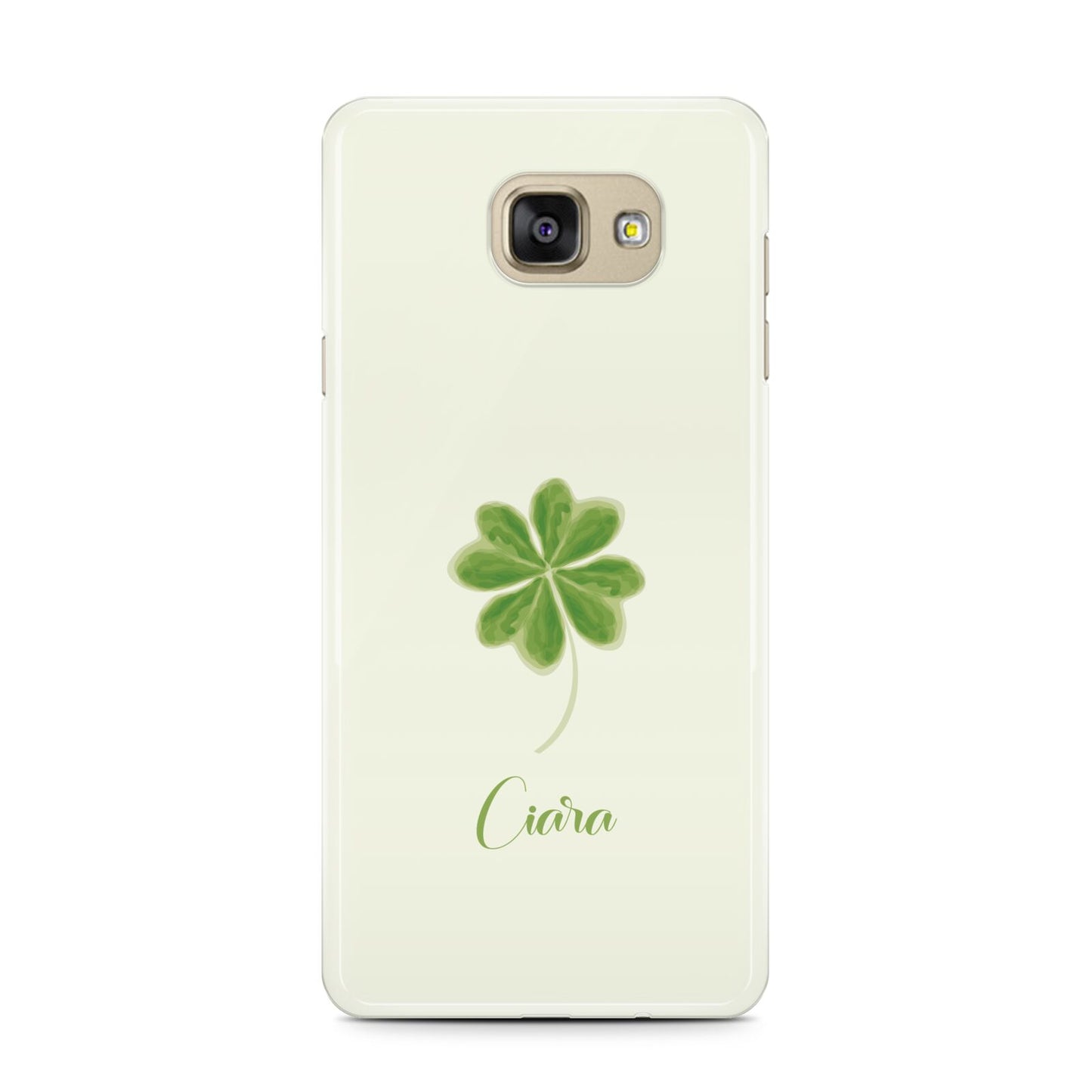 Watercolour Shamrock Custom Samsung Galaxy A7 2016 Case on gold phone