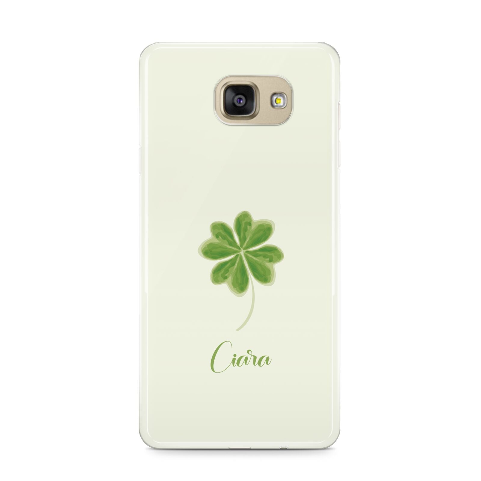 Watercolour Shamrock Custom Samsung Galaxy A9 2016 Case on gold phone