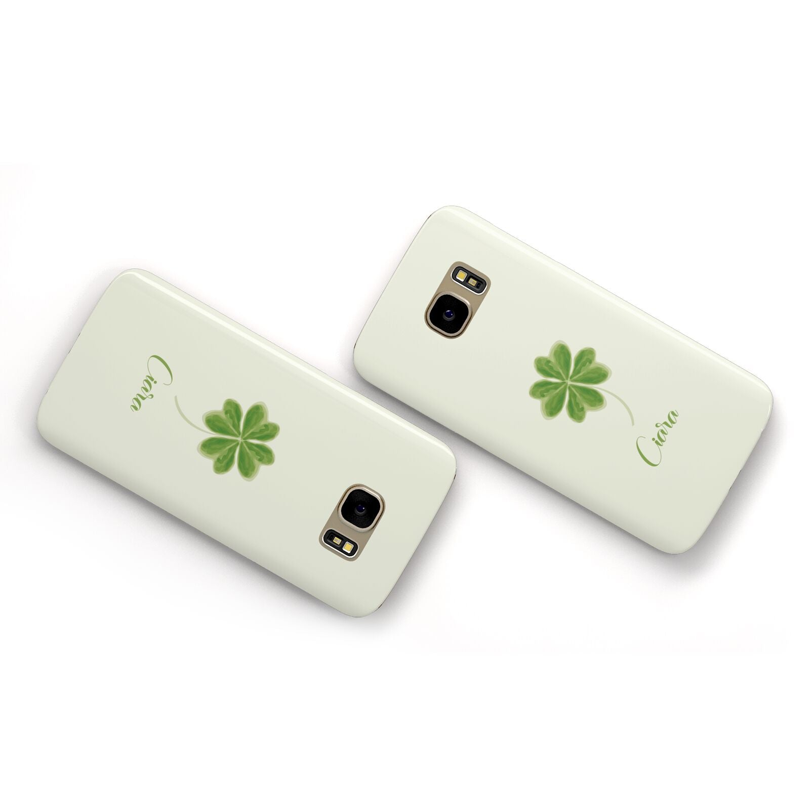 Watercolour Shamrock Custom Samsung Galaxy Case Flat Overview