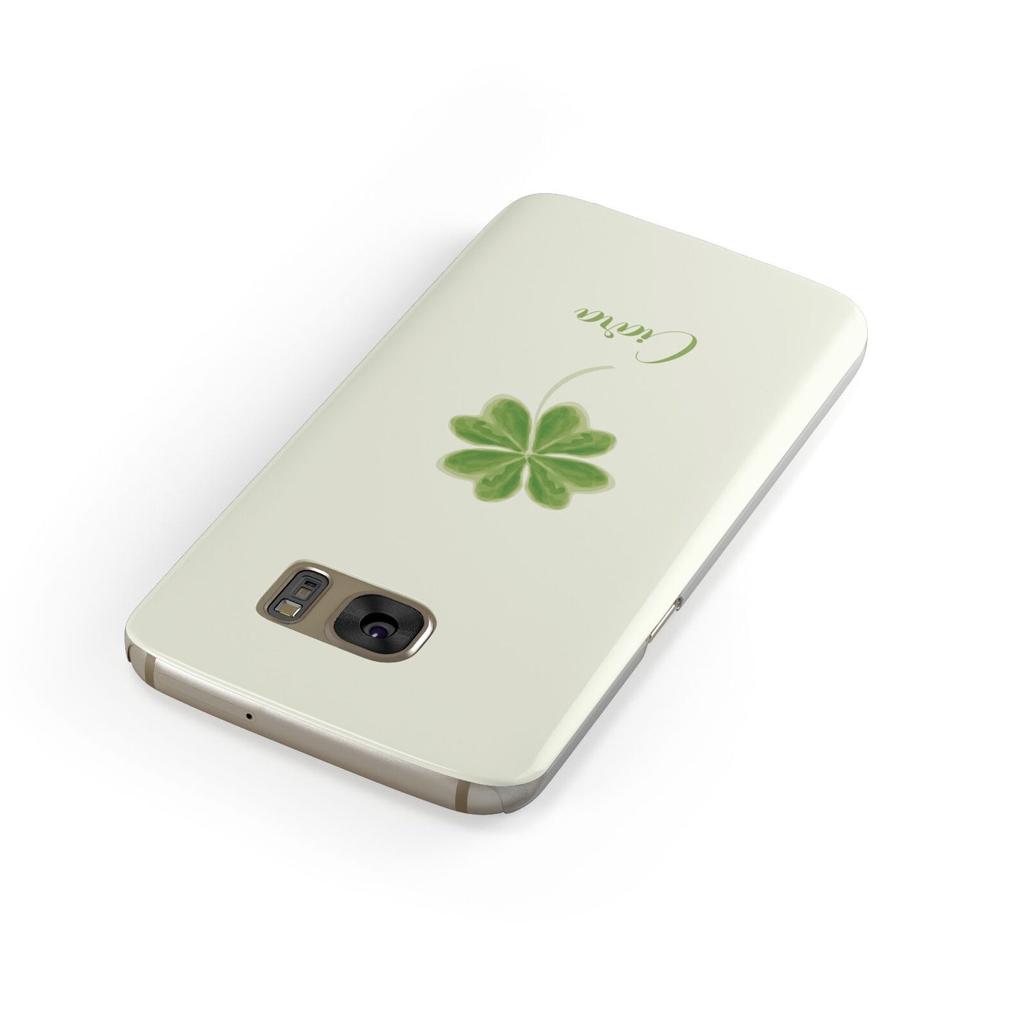 Watercolour Shamrock Custom Samsung Galaxy Case Front Close Up