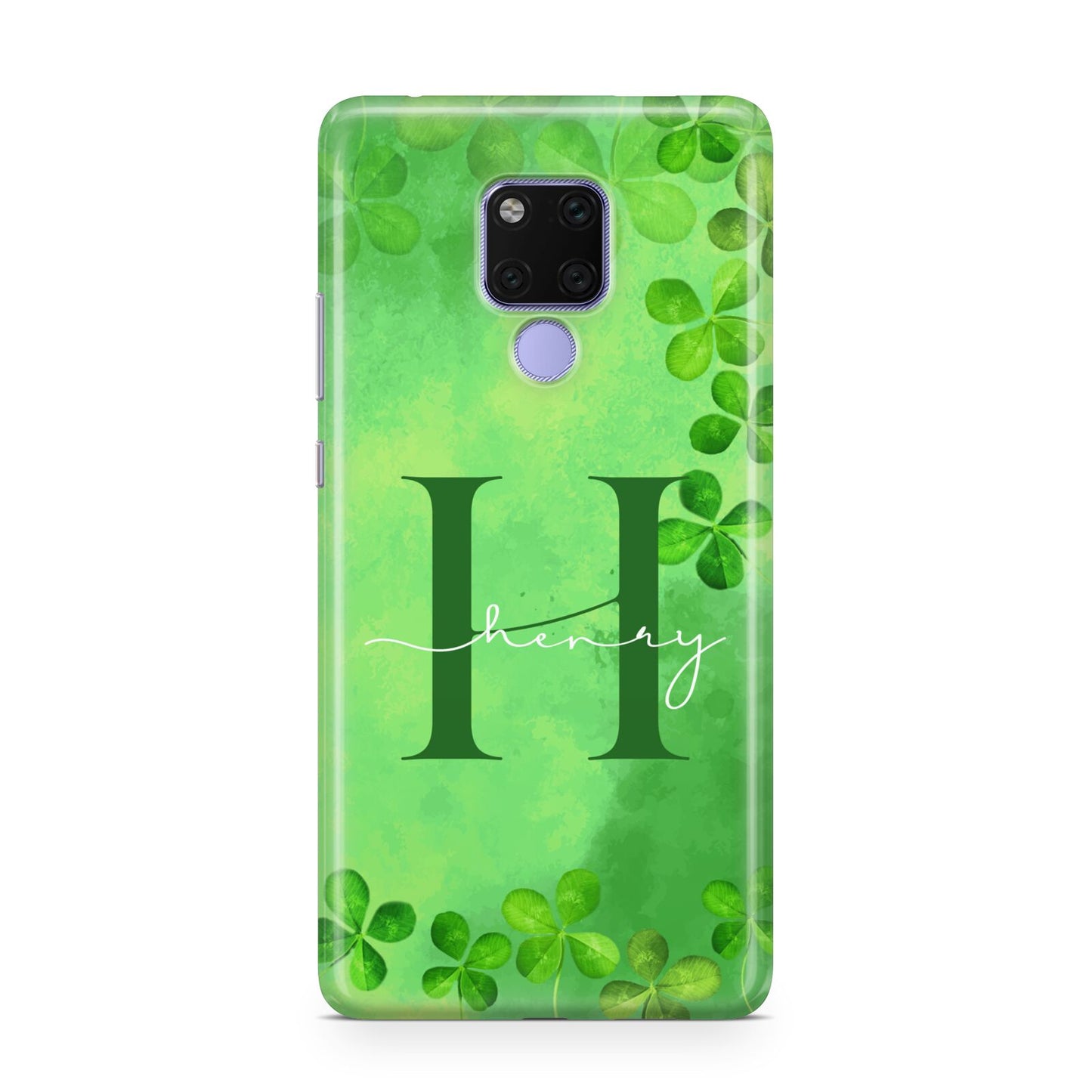 Watercolour Shamrock Pattern Name Huawei Mate 20X Phone Case