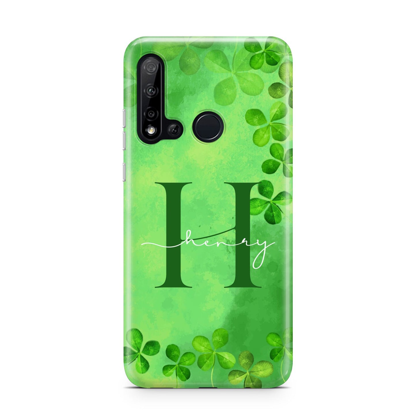 Watercolour Shamrock Pattern Name Huawei P20 Lite 5G Phone Case
