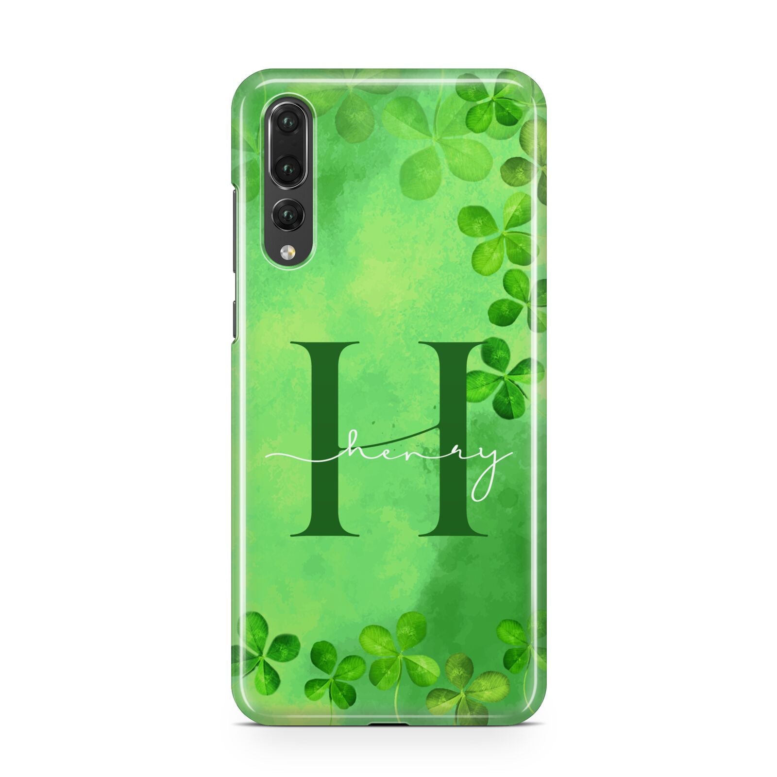 Watercolour Shamrock Pattern Name Huawei P20 Pro Phone Case
