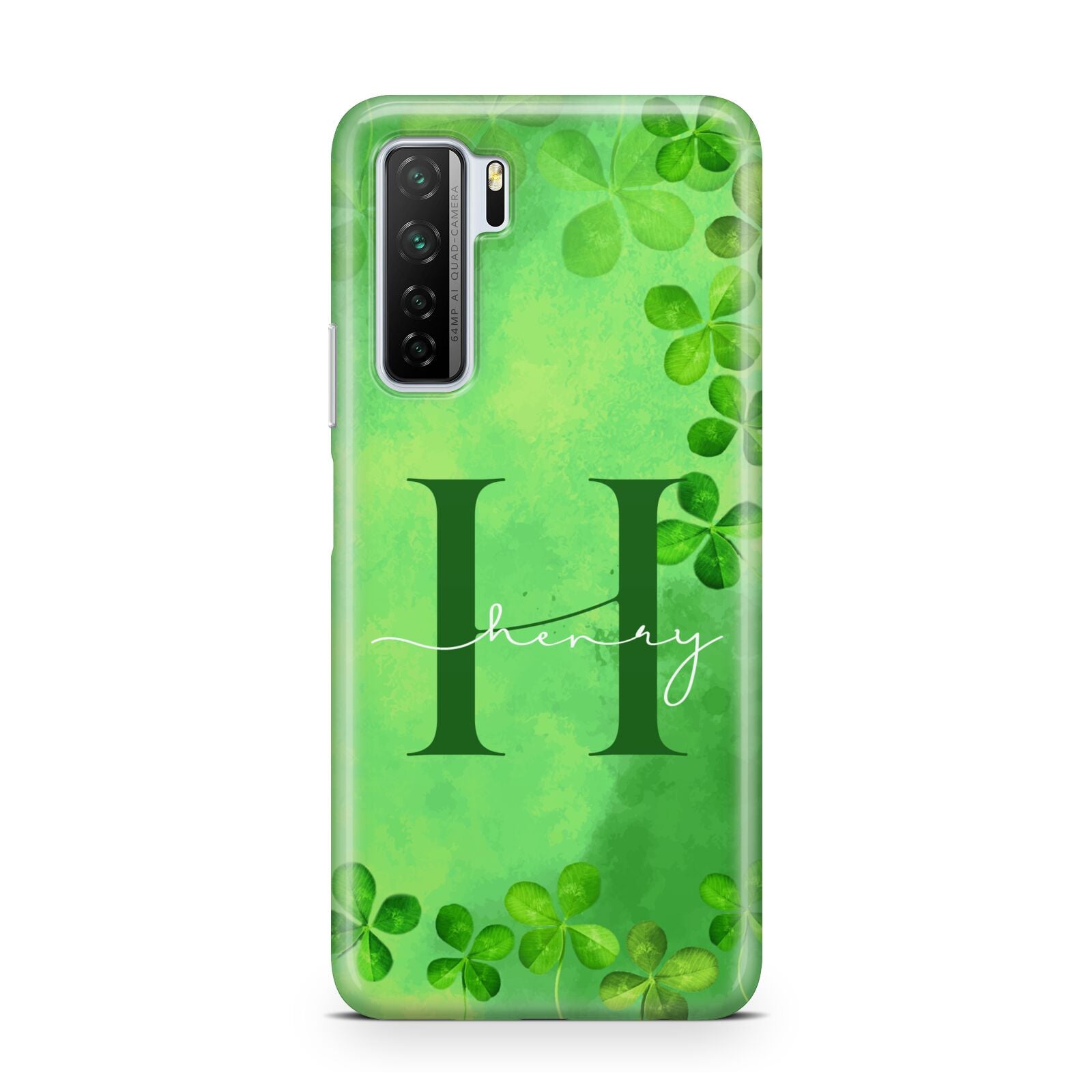 Watercolour Shamrock Pattern Name Huawei P40 Lite 5G Phone Case