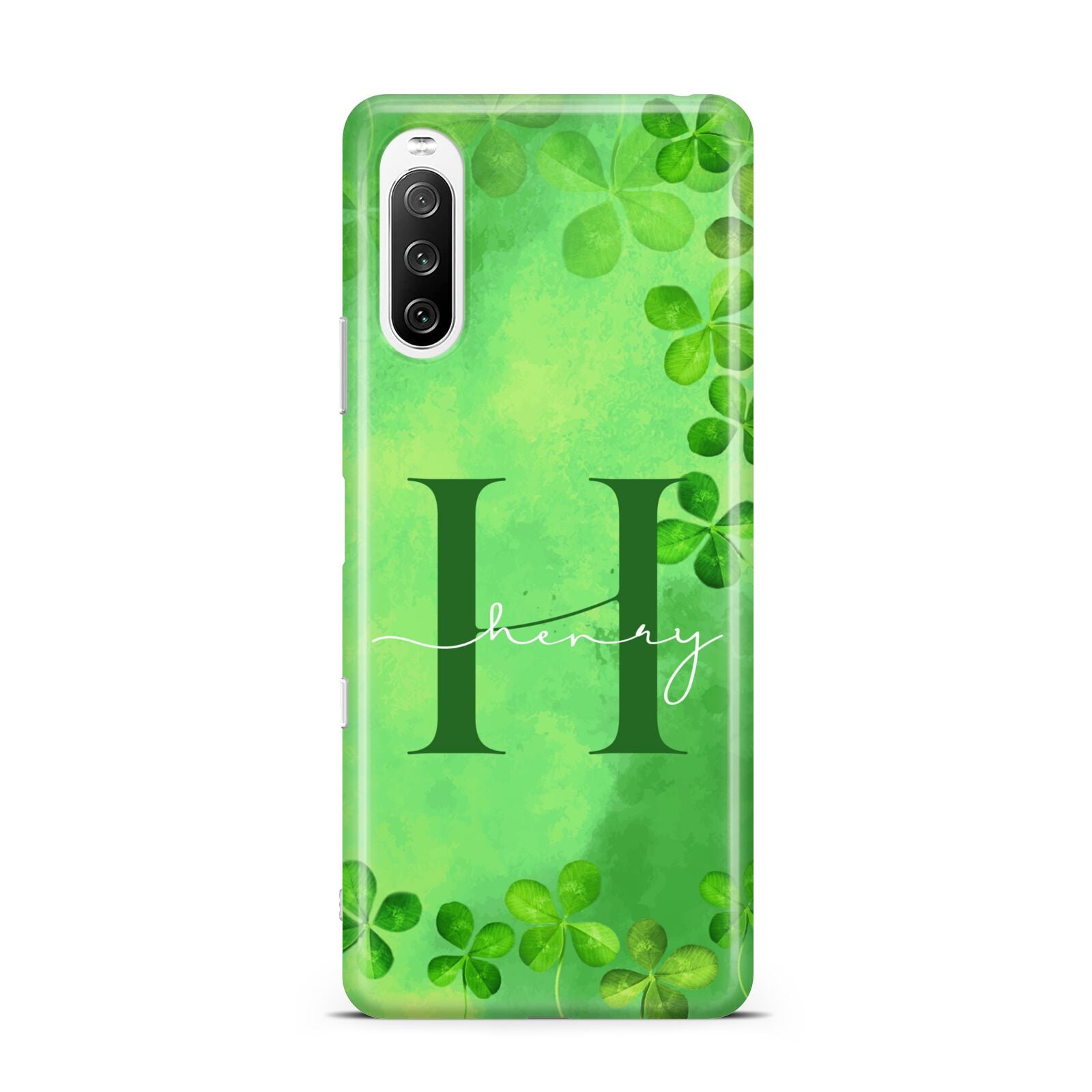 Watercolour Shamrock Pattern Name Sony Xperia 10 III Case