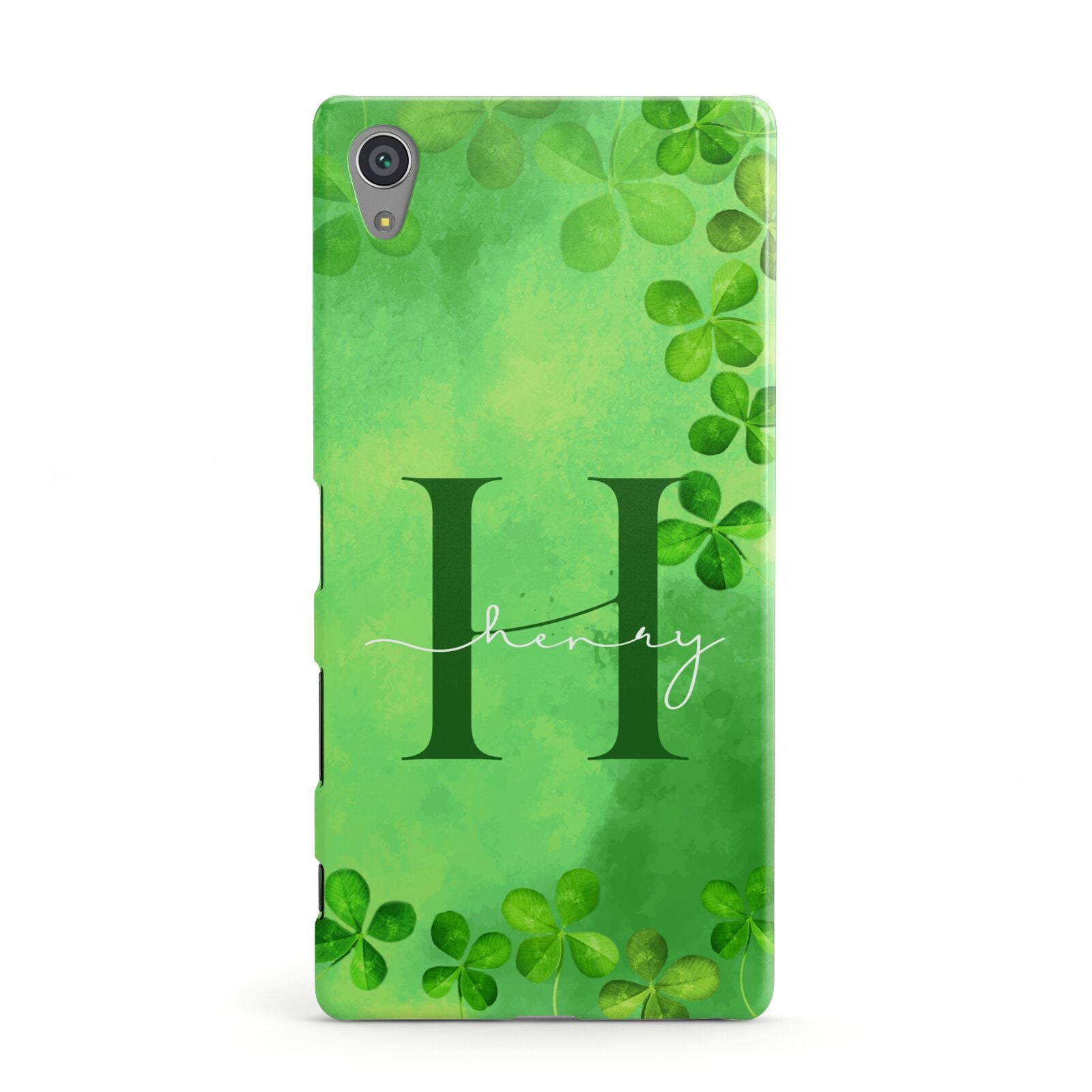 Watercolour Shamrock Pattern Name Sony Xperia Case