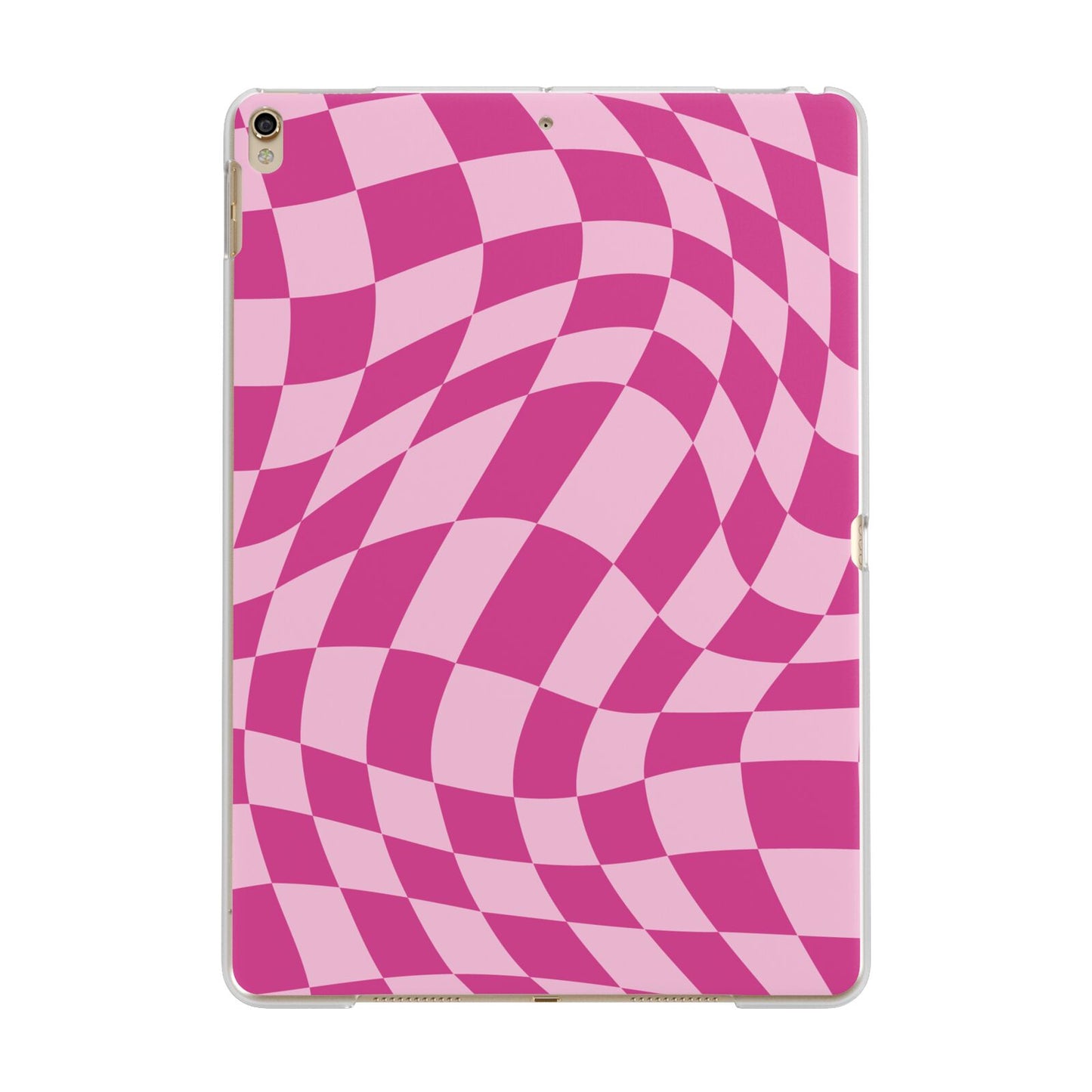 Wavy Check Apple iPad Gold Case